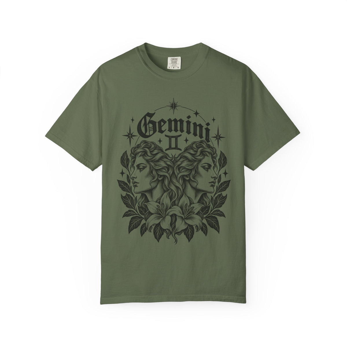 Gemini Twin Faces Zodiac Tee — Astrology Graphic T-Shirt