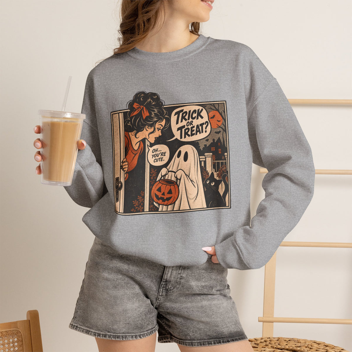 Trick or Treat Comic Sweatshirt