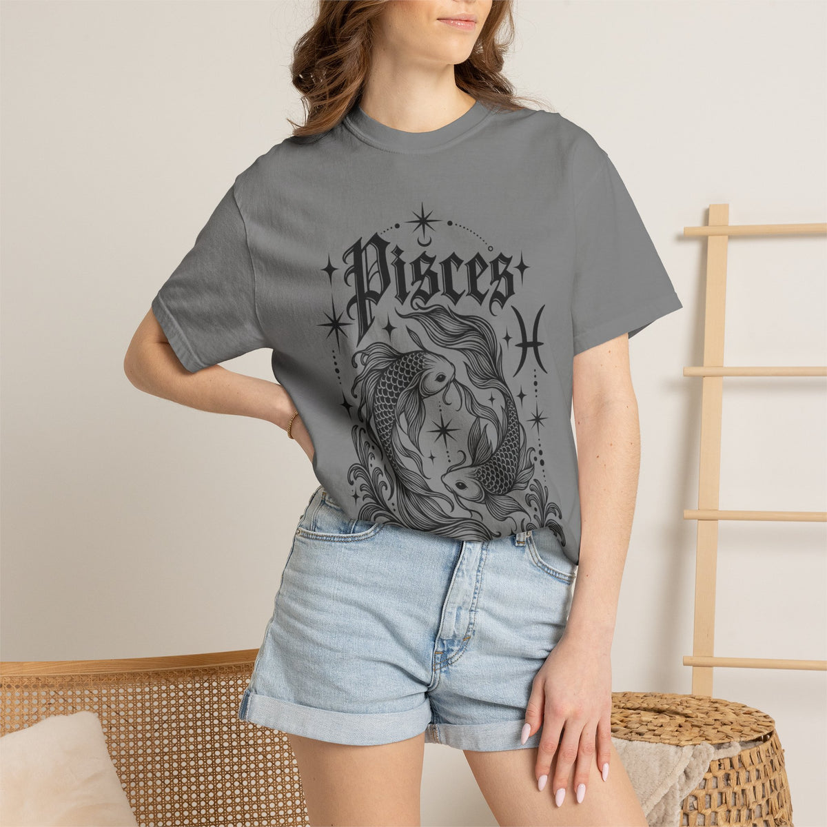 Pisces Zodiac T-Shirt — Vintage Fish Astrology Tee
