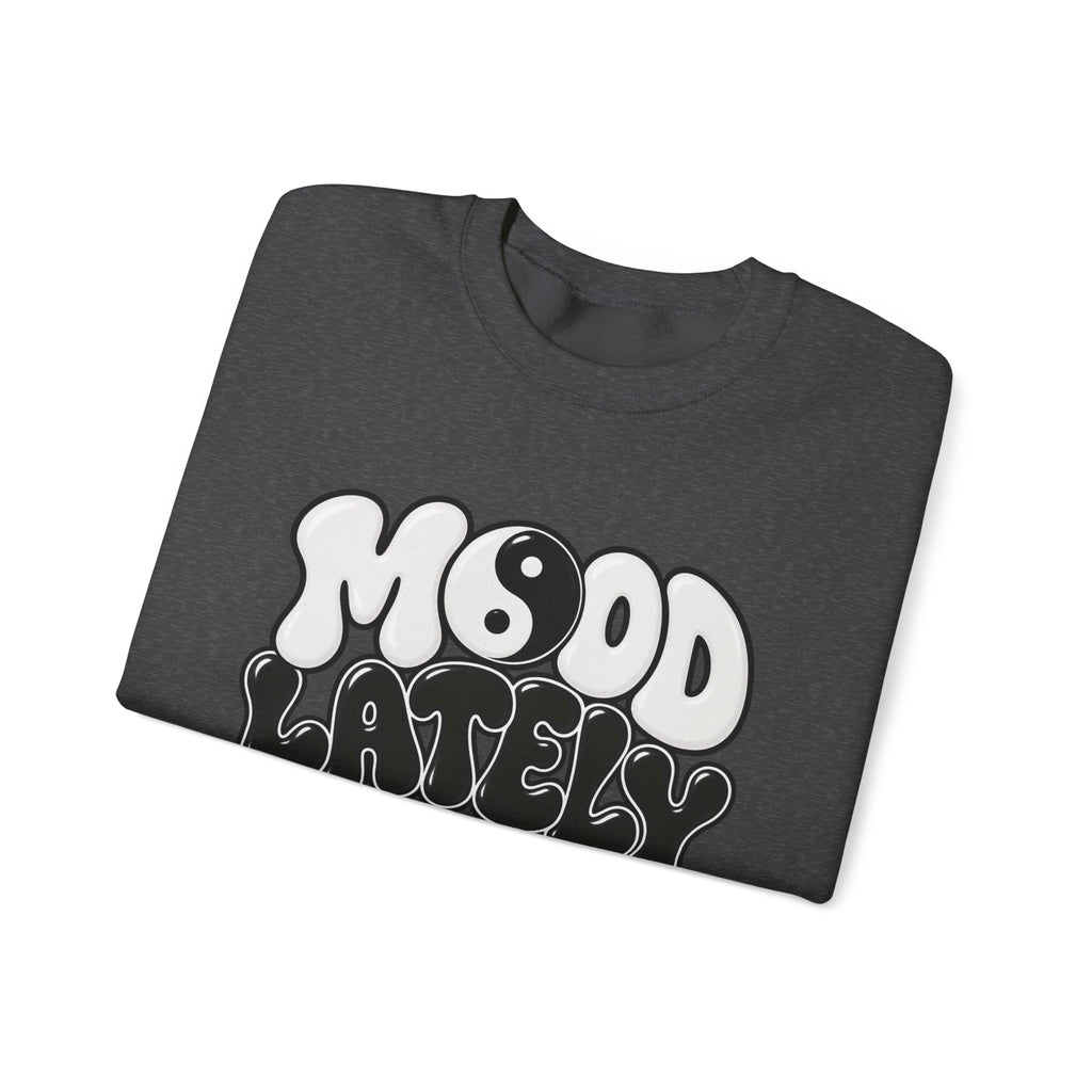 Crewneck Sweatshirt "Mood Lately" Retro Yin Yang Graphic