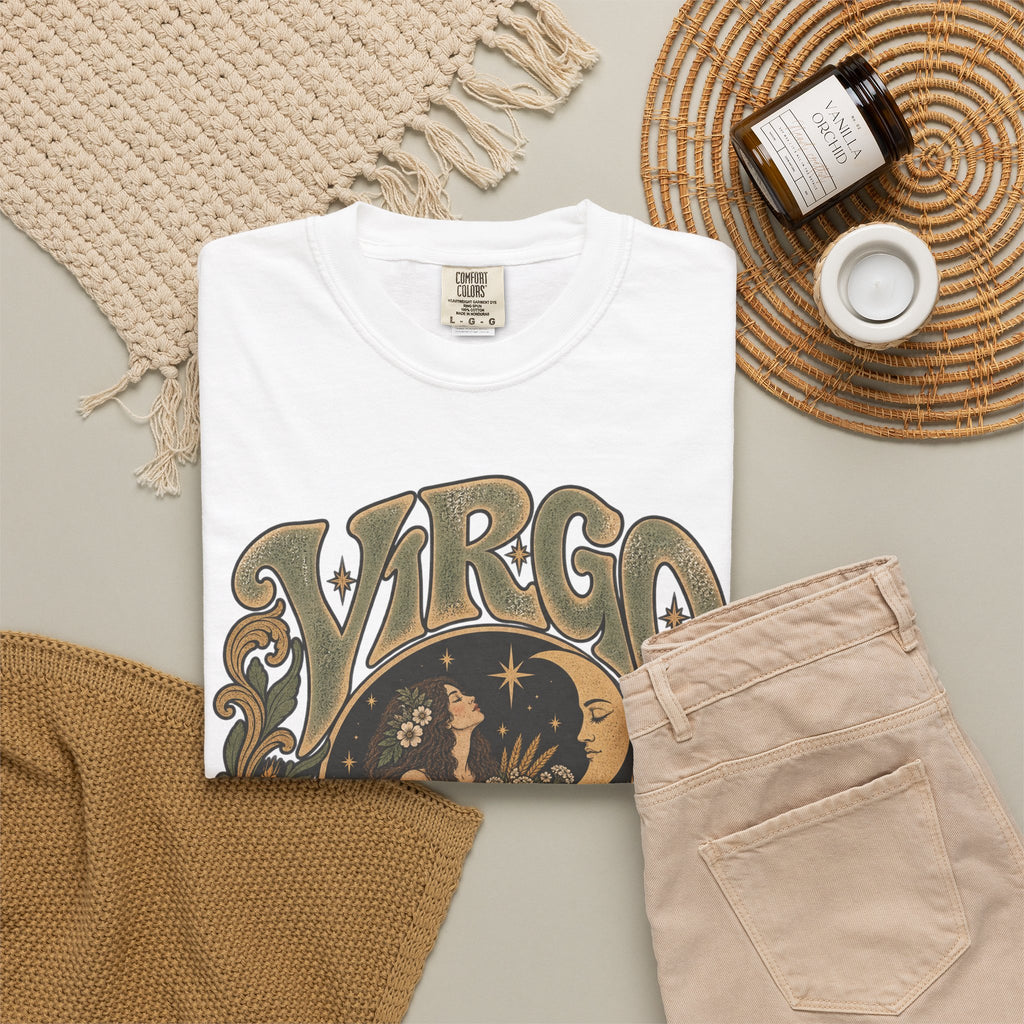 Virgo Zodiac T-Shirt — Vintage Astrology Graphic Tee