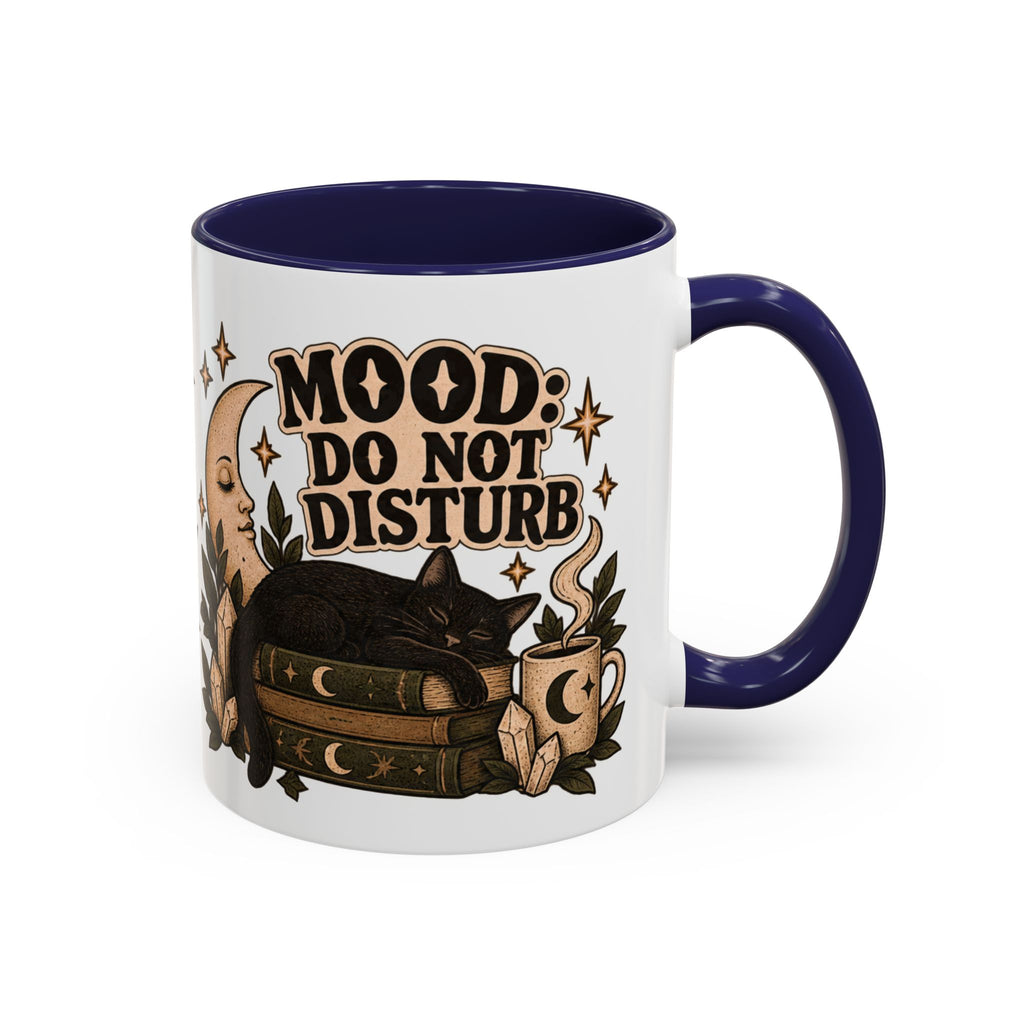 Mood: Do Not Disturb Mug — Sleepy Cat & Moon Ceramic Coffee Mug