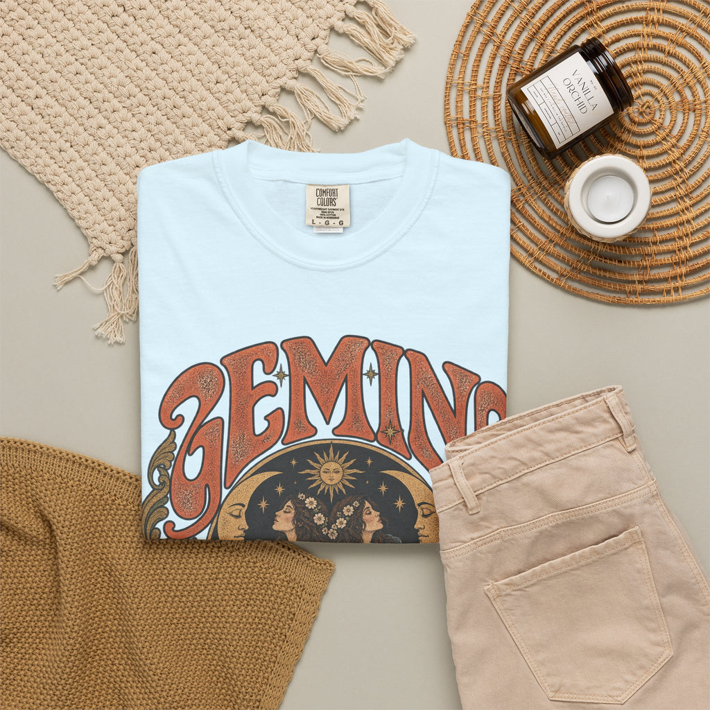 Gemini Zodiac T-Shirt — Vintage Astrological Graphic Tee