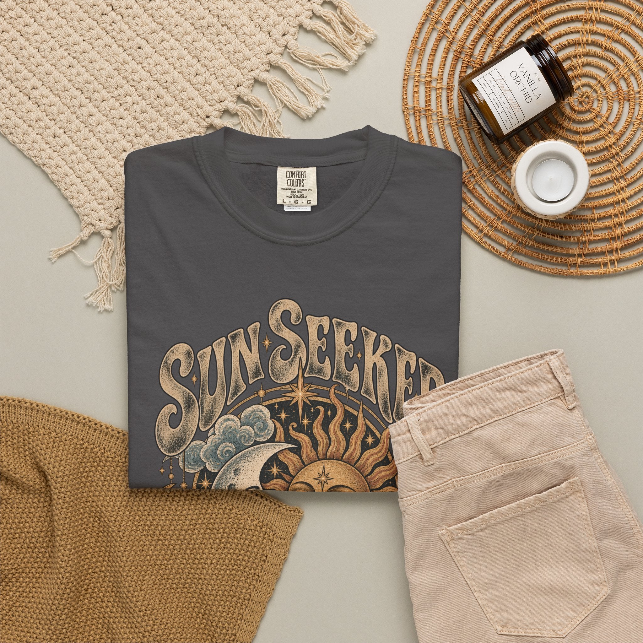 Sunseeker Moonlovers T-Shirt — Vintage Sun & Moon Graphic Tee