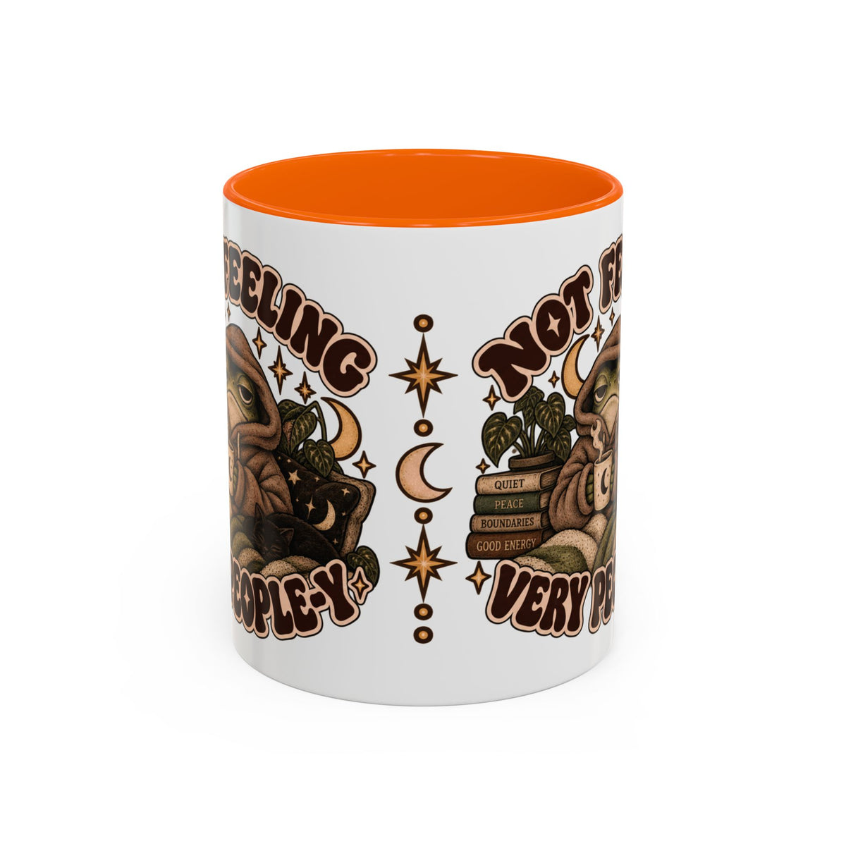 Not Feeling Very Peopley Mug — Cozy Frog Introvert Ceramic Coffee Mug