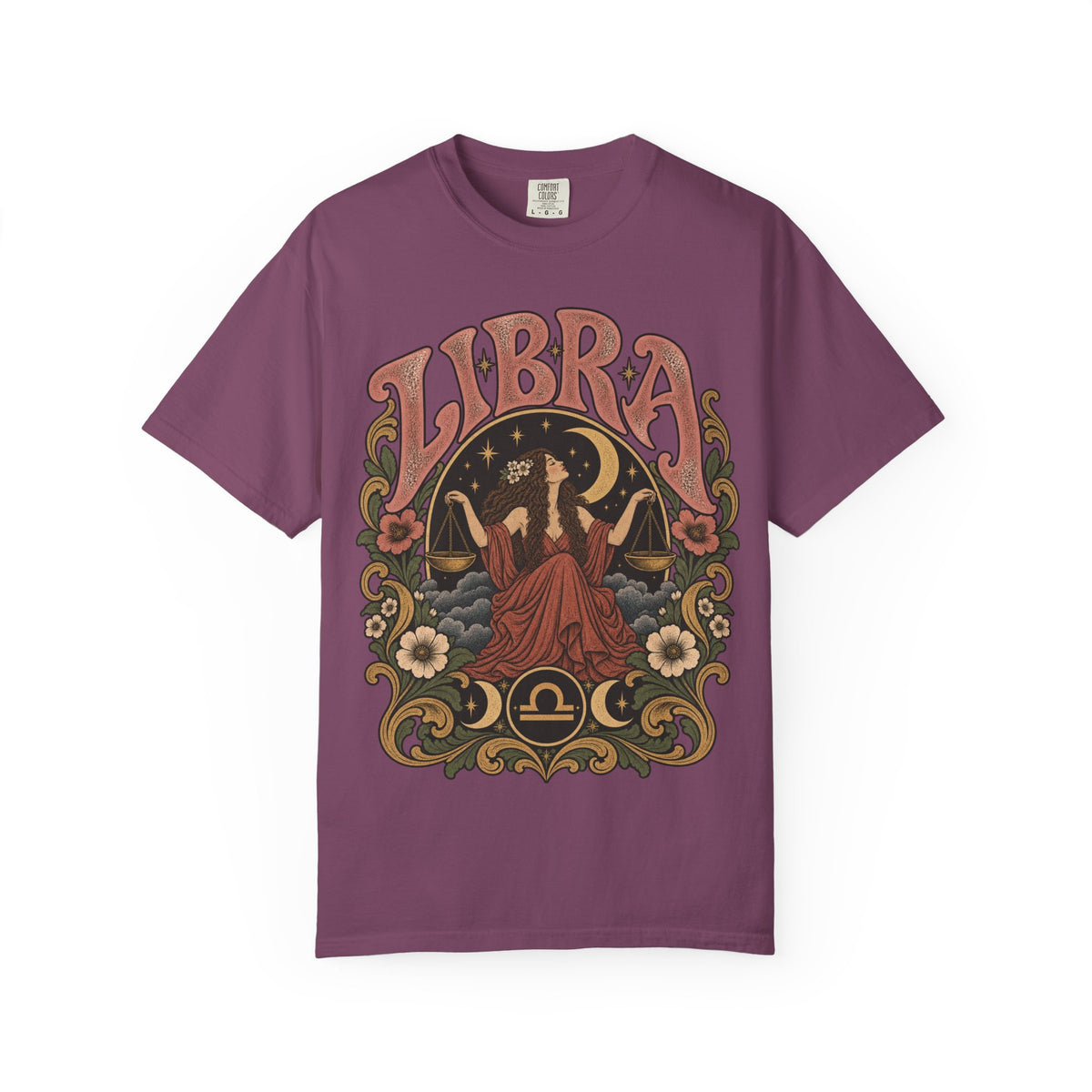 Vintage Libra Zodiac Tee — Retro Celestial Astrology T-Shirt
