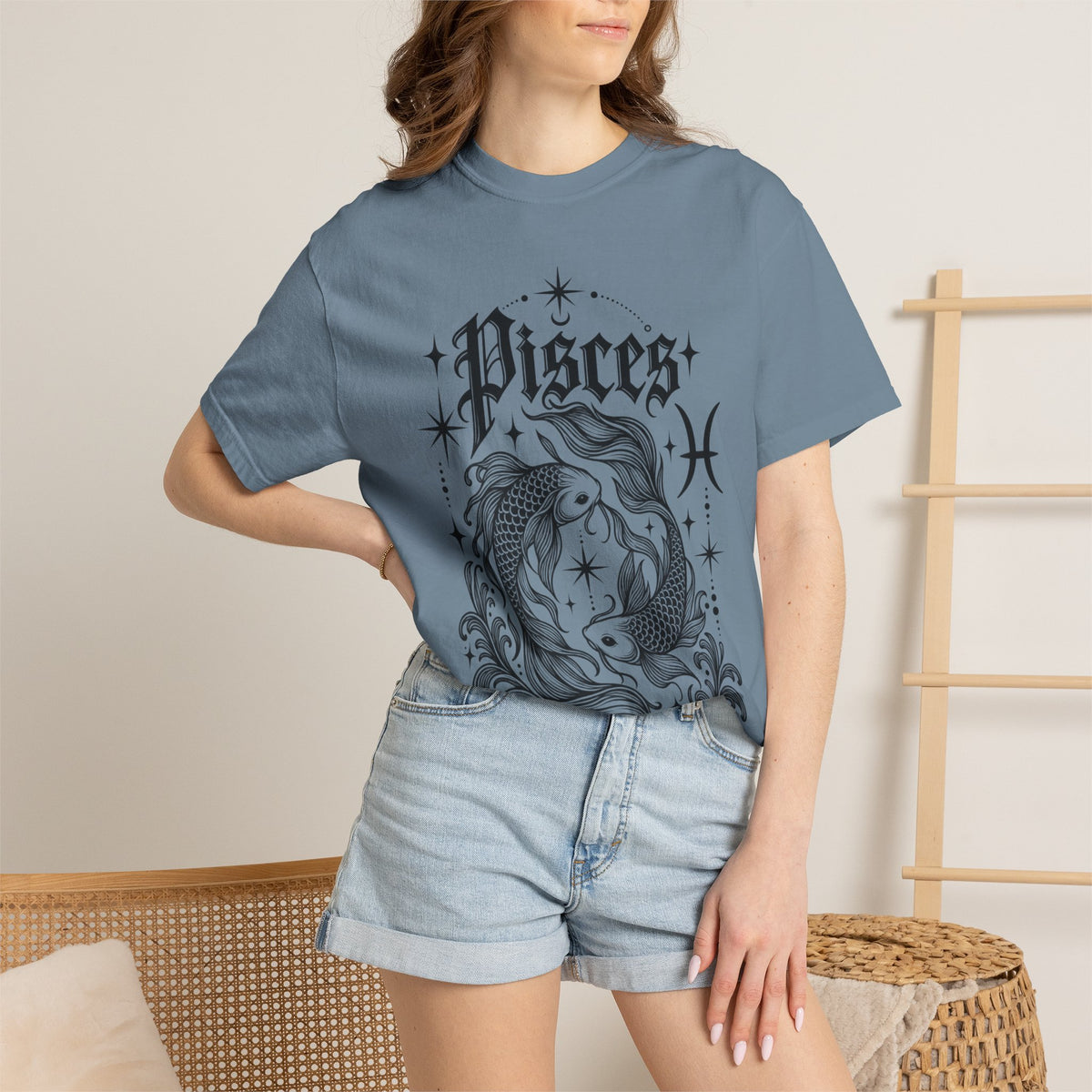 Pisces Zodiac T-Shirt — Vintage Fish Astrology Tee