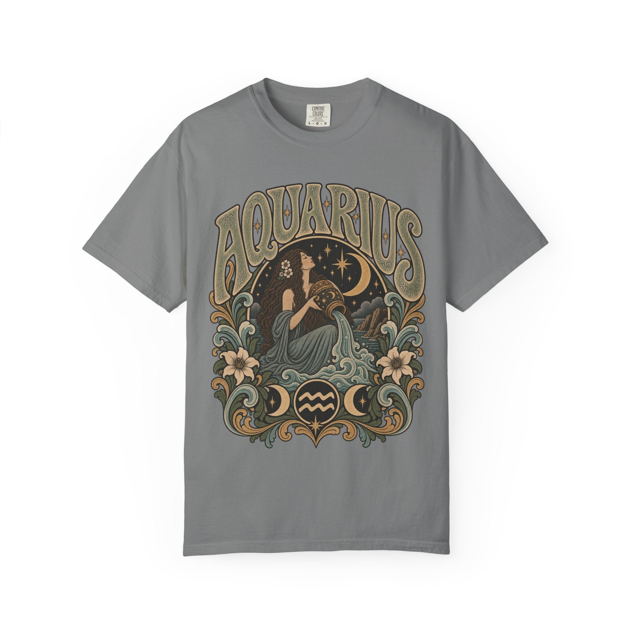 Aquarius Zodiac T-Shirt — Vintage Astrological Sign Tee