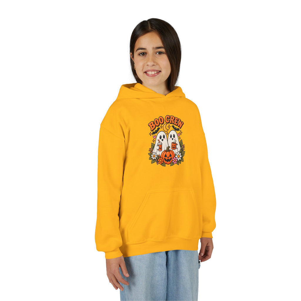 Youth 'Boo Crew' Halloween Hoodie — Cute Ghosts & Pumpkin Kids Sweatshirt