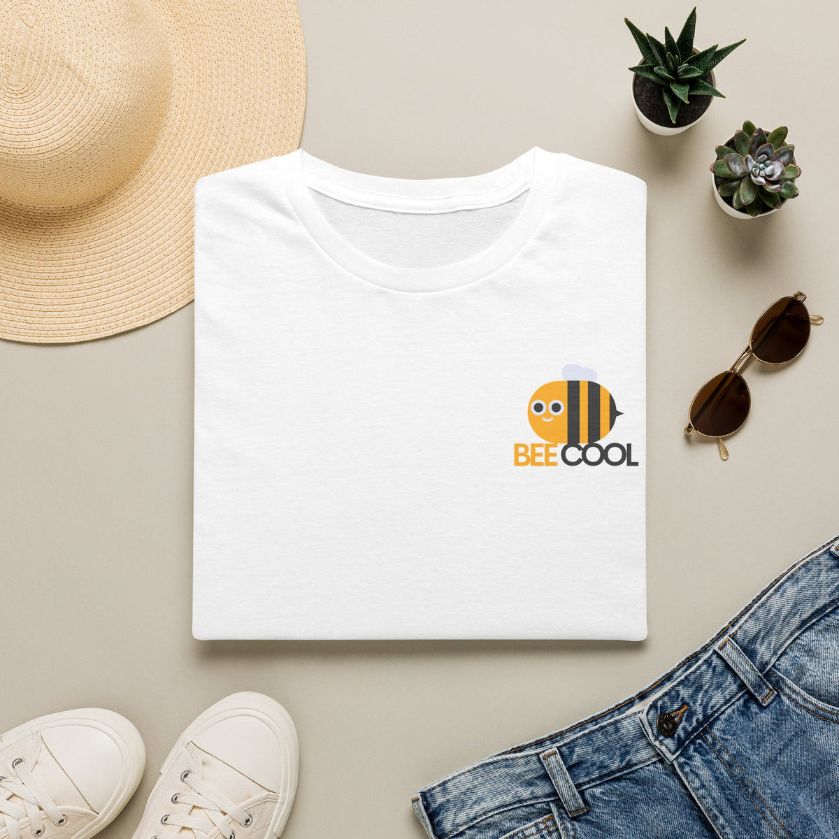 Bee Cool T‑Shirt — Cute Minimal Bee Graphic Tee