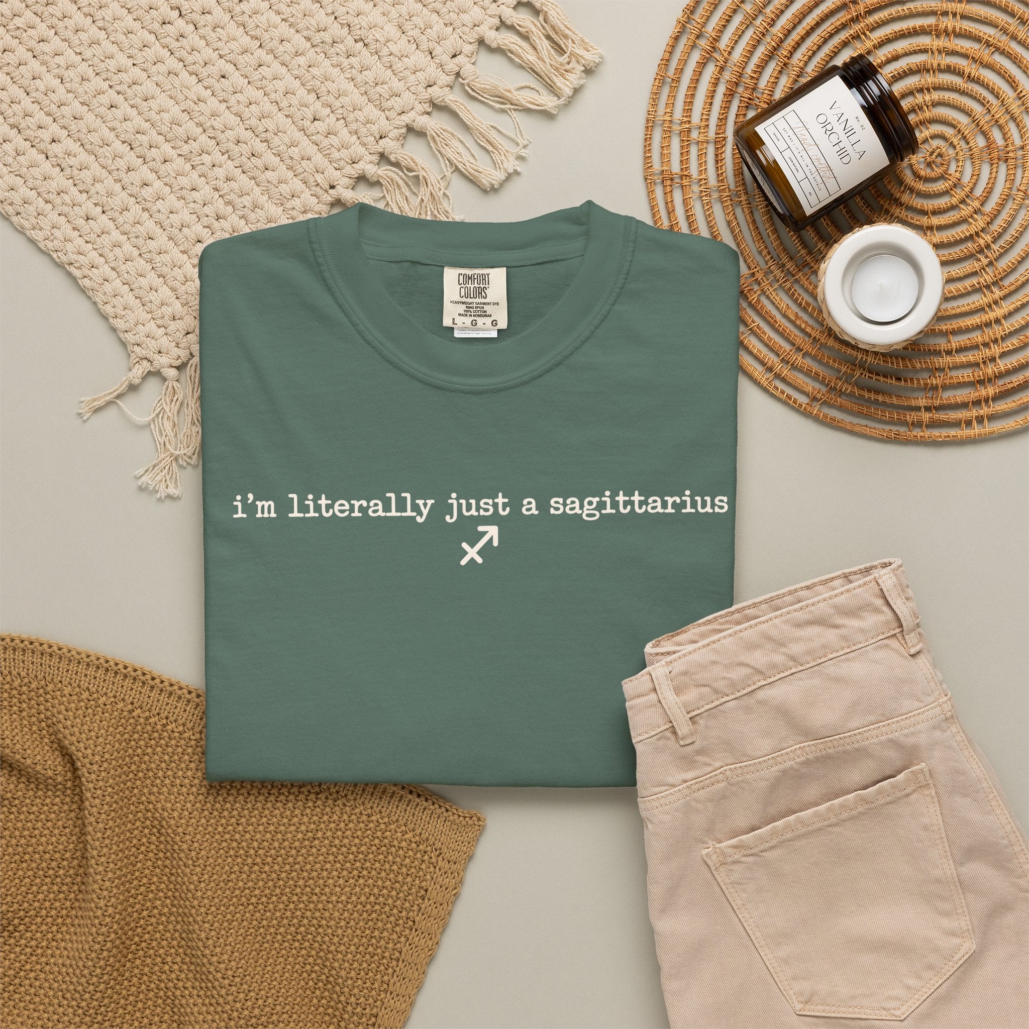 I'm Literally Just a Sagittarius Garment-Dyed T-Shirt