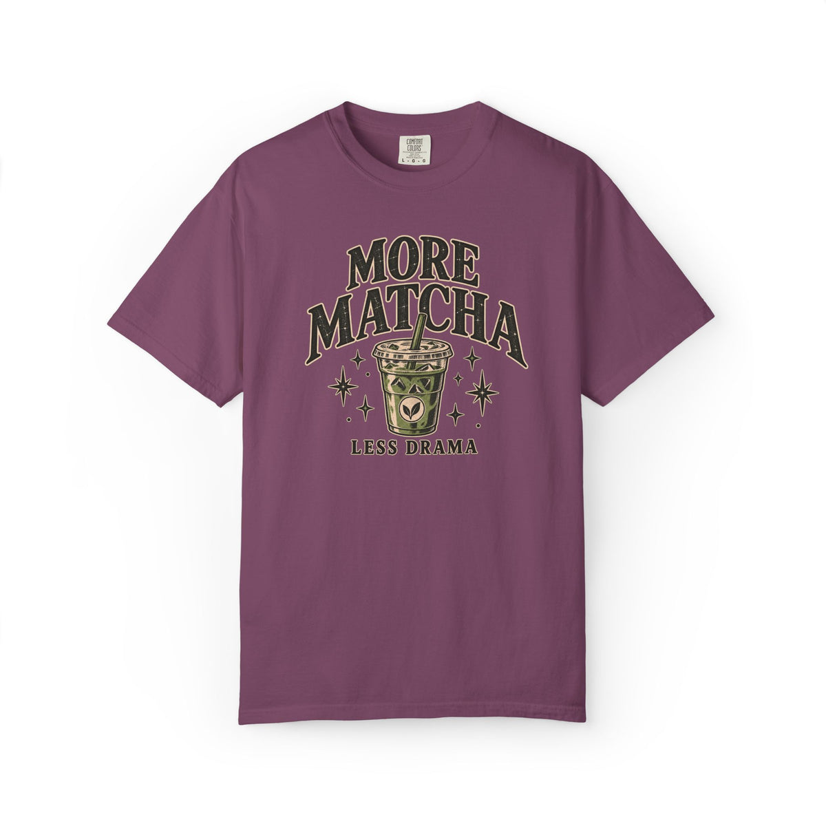 More Matcha Less Drama Tee — Cute Matcha Graphic T-Shirt