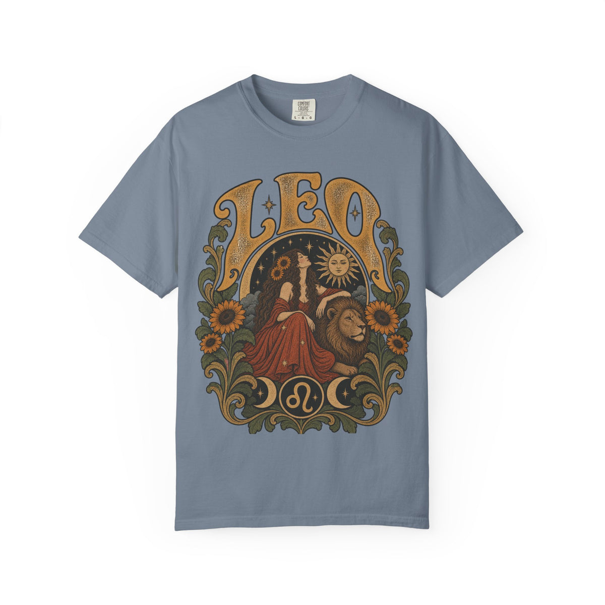 Leo Zodiac T-Shirt — Vintage Astrology Lion Graphic