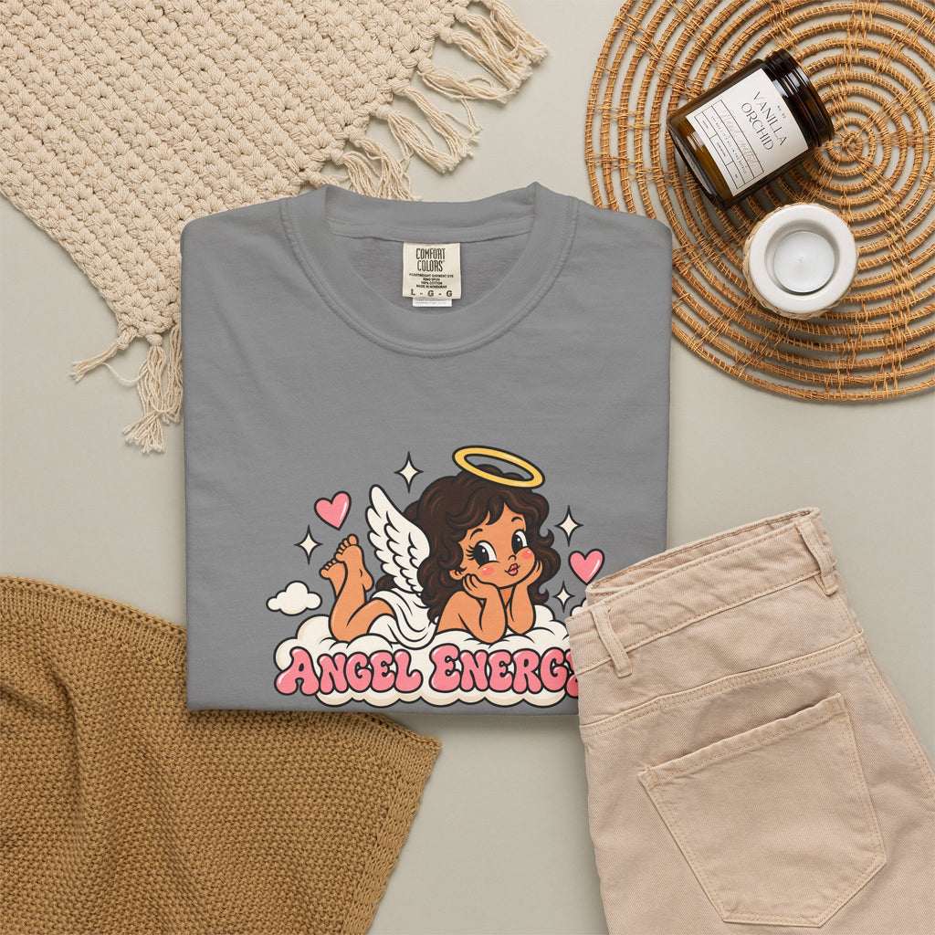 Angel Energy T-Shirt — Cute Retro Angel Graphic Tee