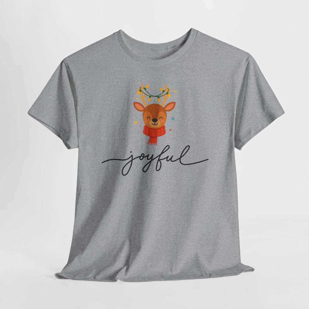 Joyful Reindeer Tee – Cute Holiday Christmas Shirt
