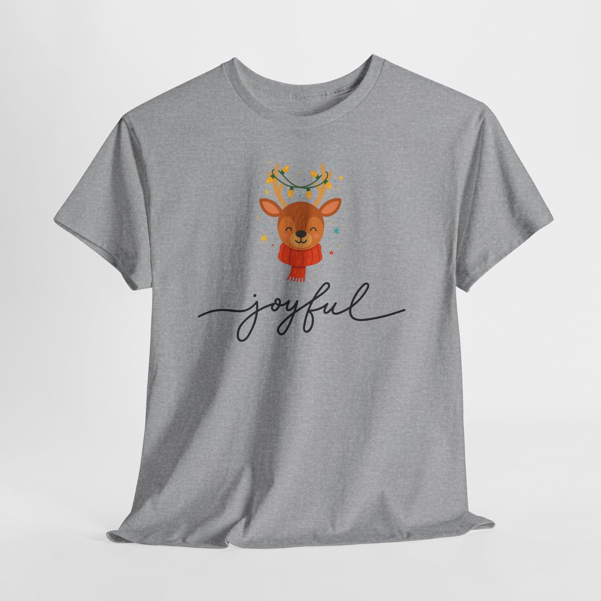 Joyful Reindeer Tee – Cute Holiday Christmas Shirt