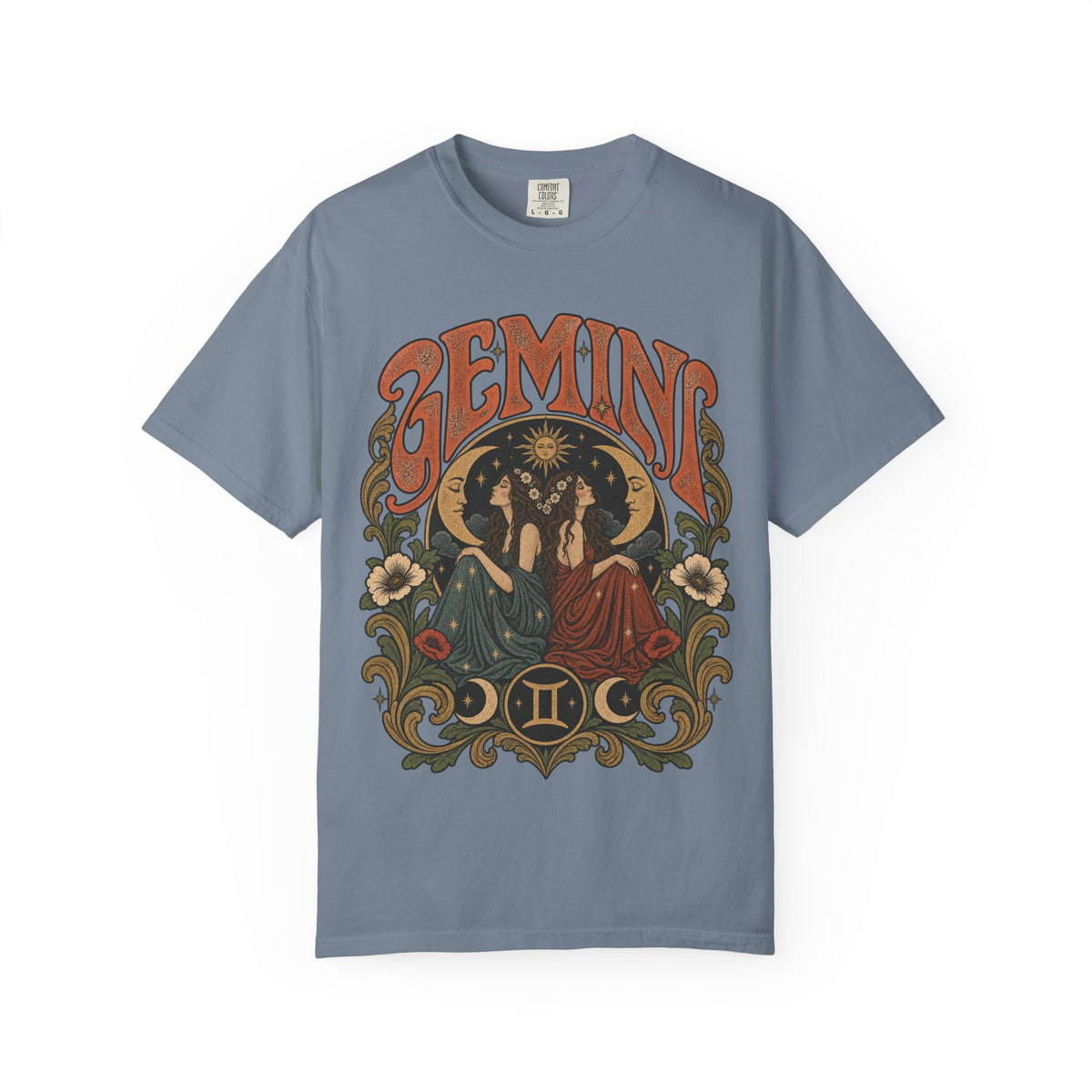 Vintage Gemini Zodiac Tee — Retro Celestial Astrology T-Shirt