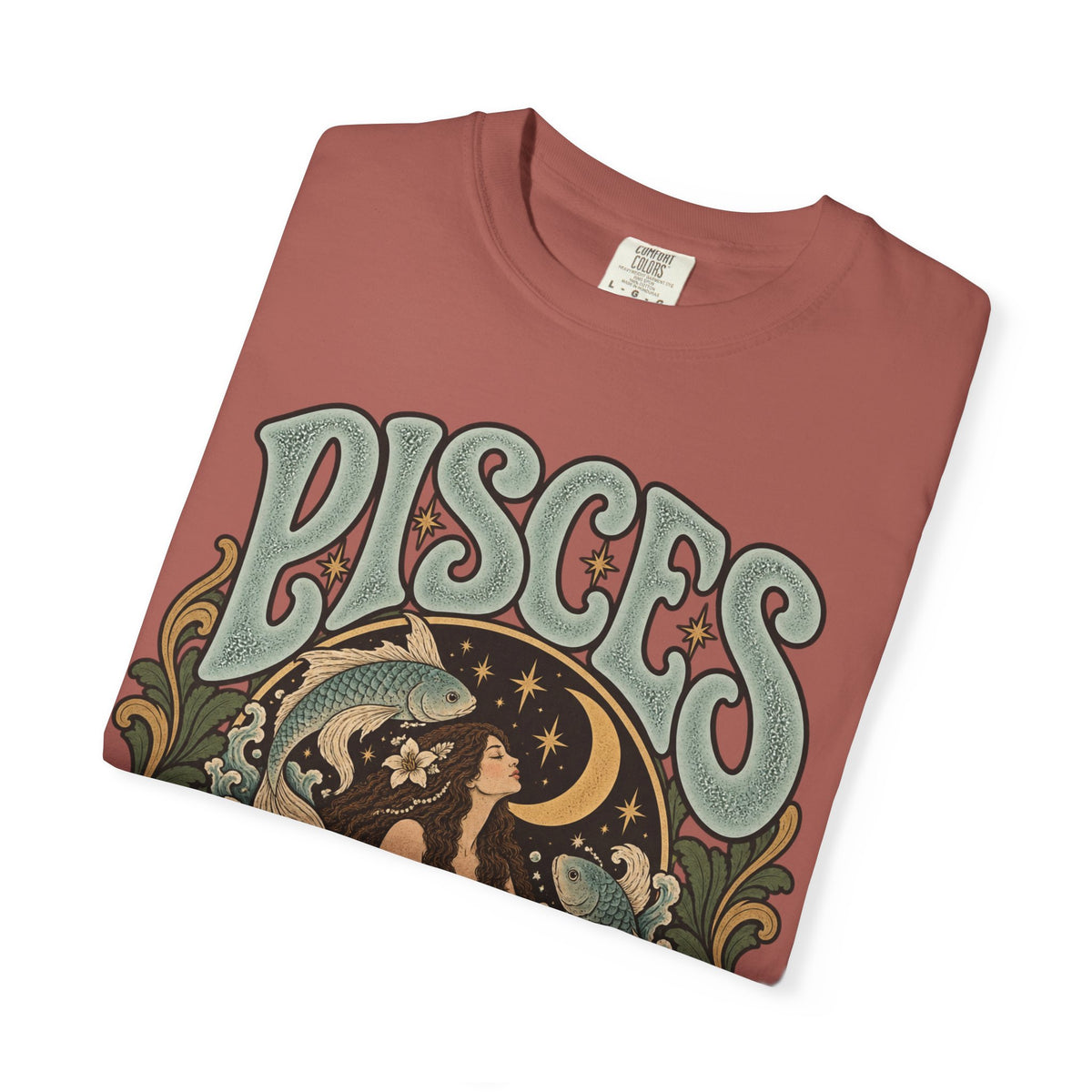 Pisces Zodiac T-Shirt — Retro Astrological Artwork
