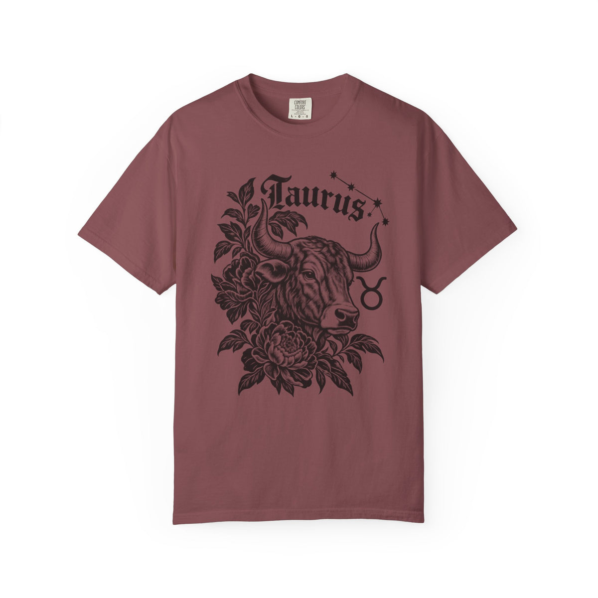 Taurus Floral Bull Zodiac Tee — Astrology Graphic T-Shirt