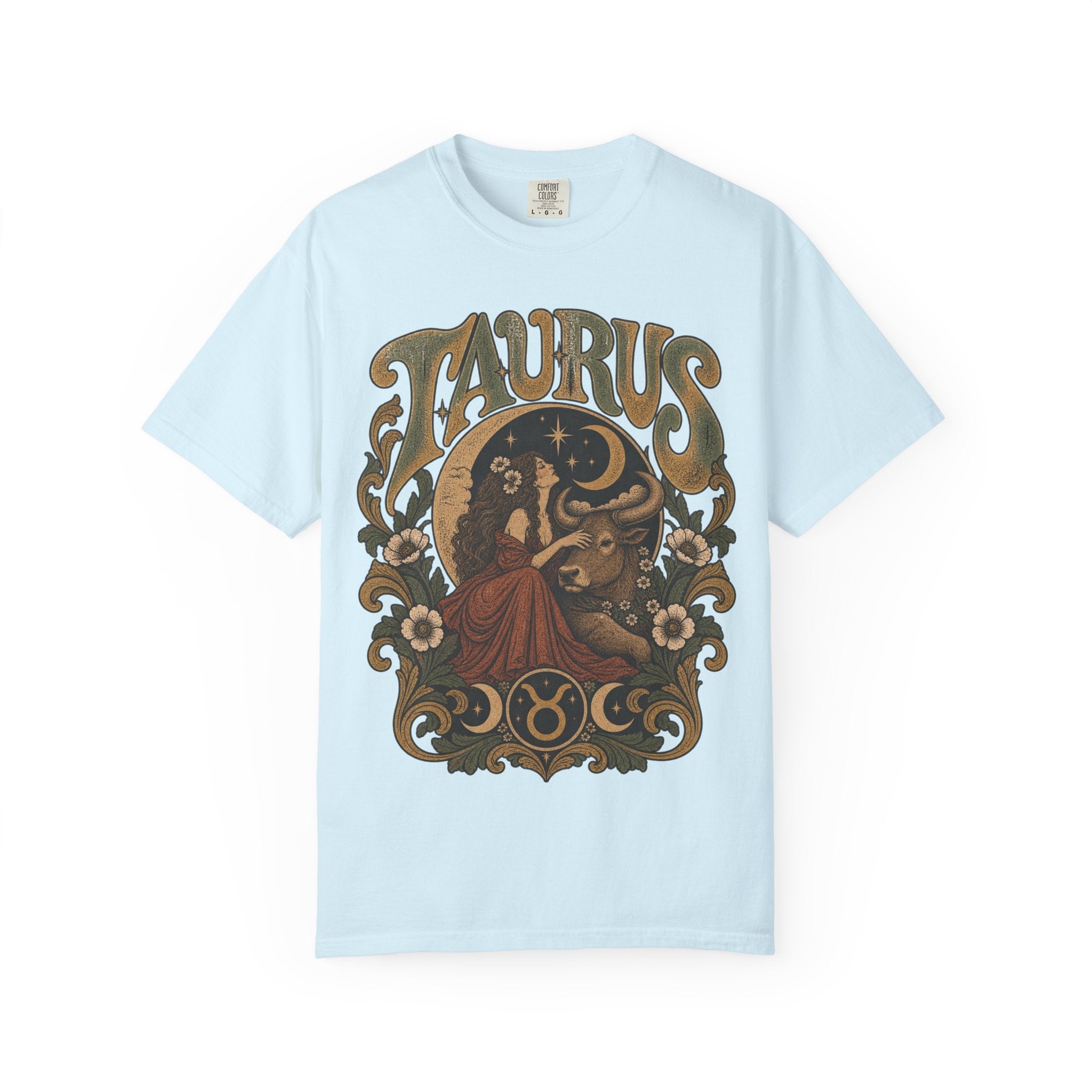 Taurus Zodiac T‑Shirt — Vintage Astrological Bull Graphic