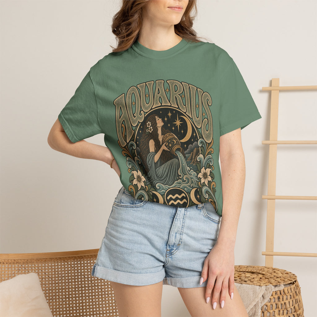 Aquarius Zodiac T-Shirt — Vintage Astrological Sign Tee