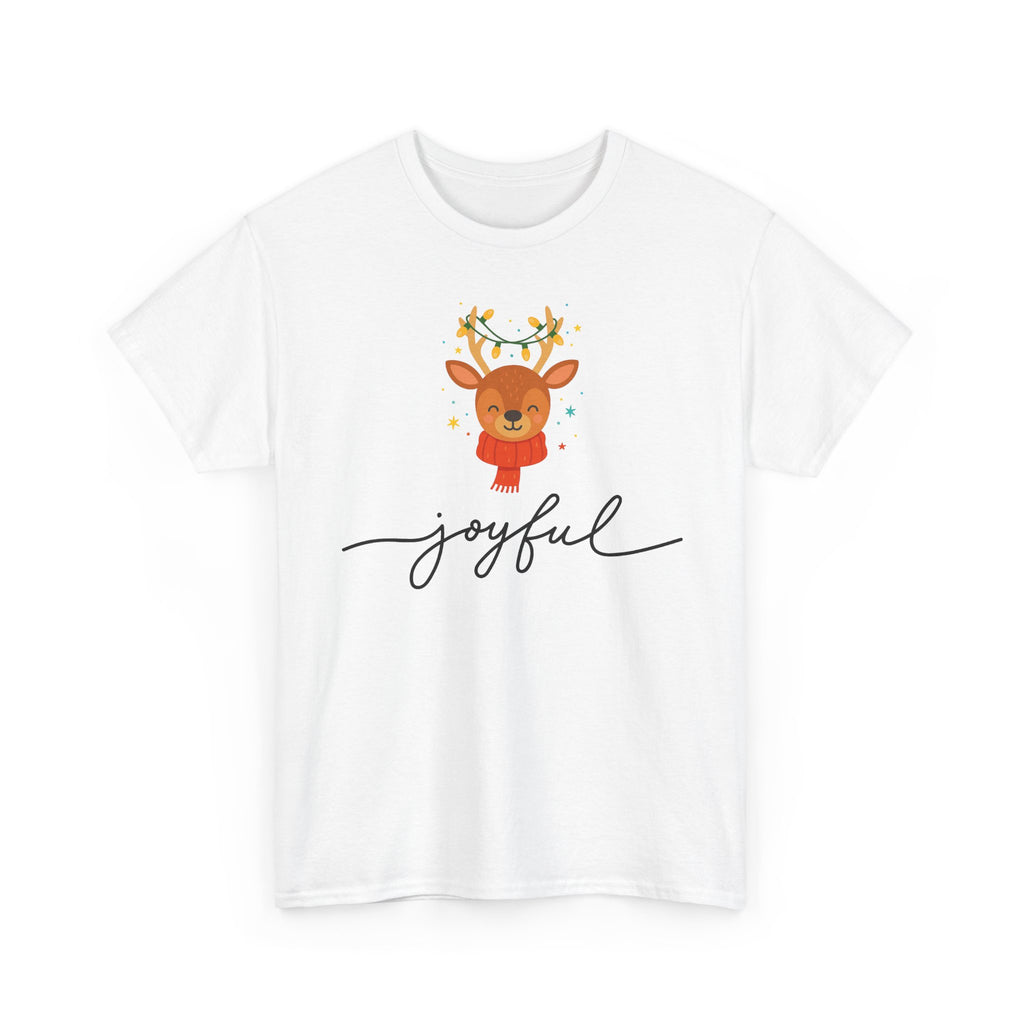 Joyful Reindeer Tee – Cute Holiday Christmas Shirt