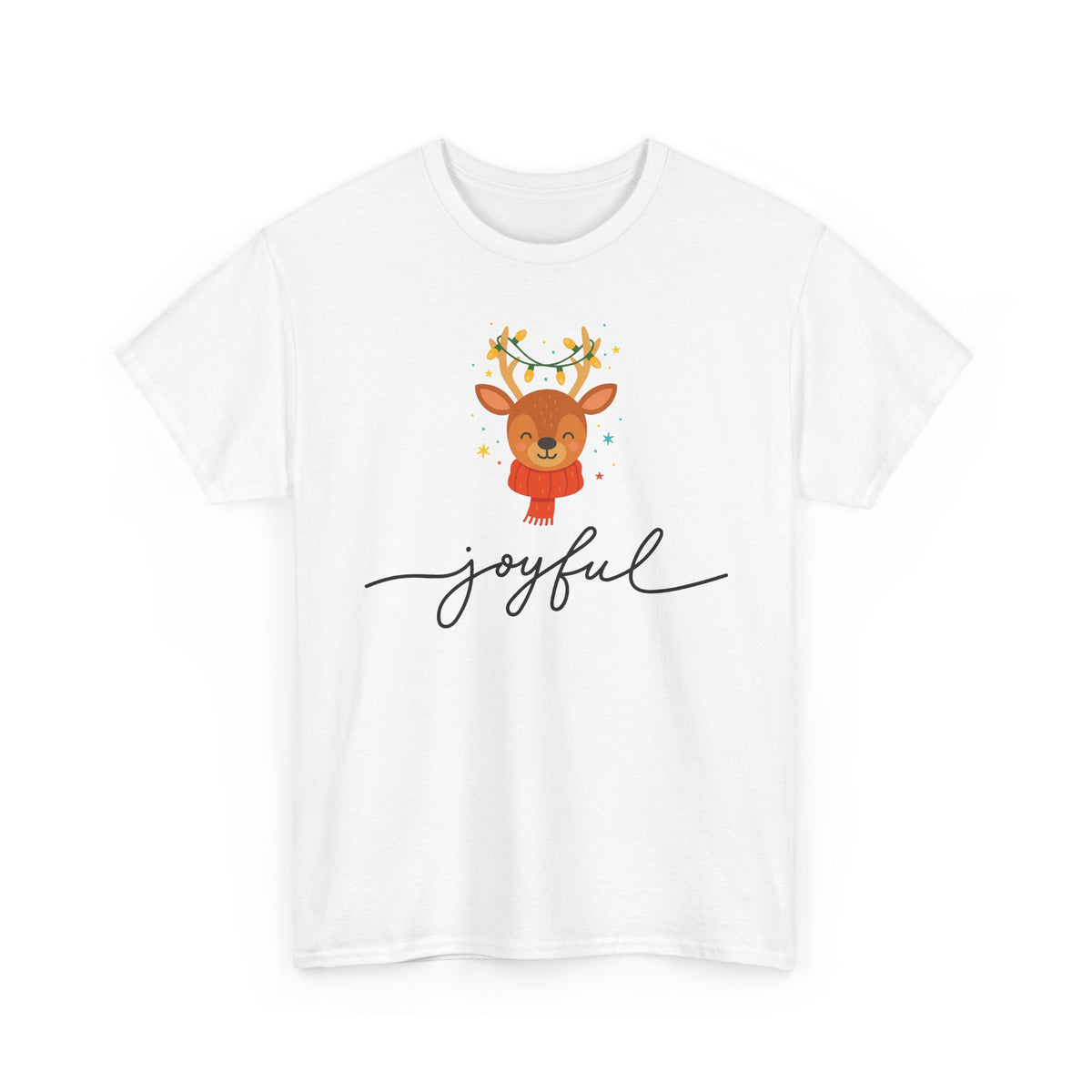Joyful Reindeer Tee – Cute Holiday Christmas Shirt
