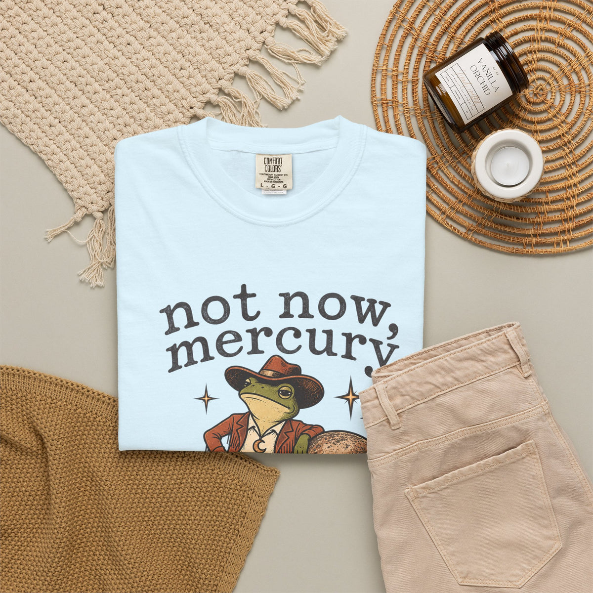 Not Now Mercury Tee — Mercury Retrograde Astrology Graphic T-Shirt