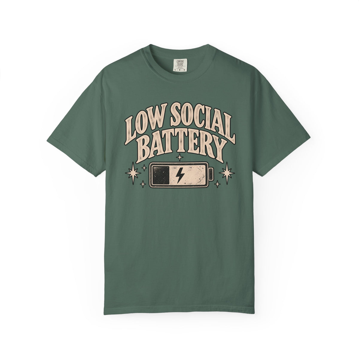 Low Social Battery Tee — Funny Introvert Graphic T-Shirt