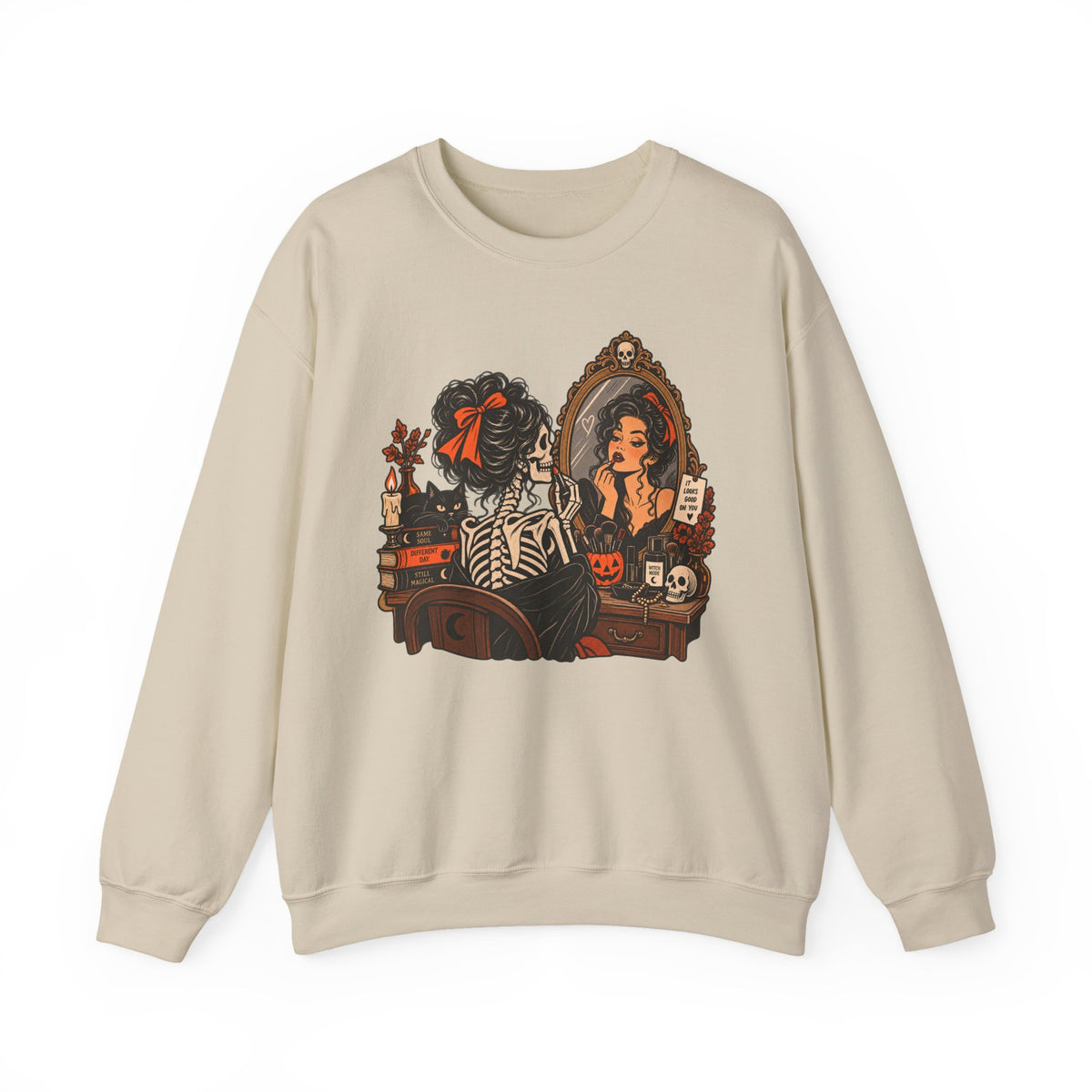 Skeleton Makeup Sweatshirt