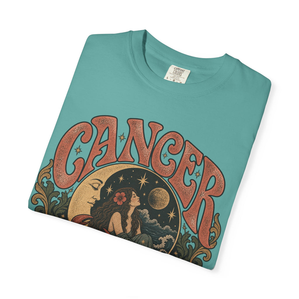 Cancer Zodiac T‑Shirt — Vintage Astrology Tee (Cancer Zodiac Sign)