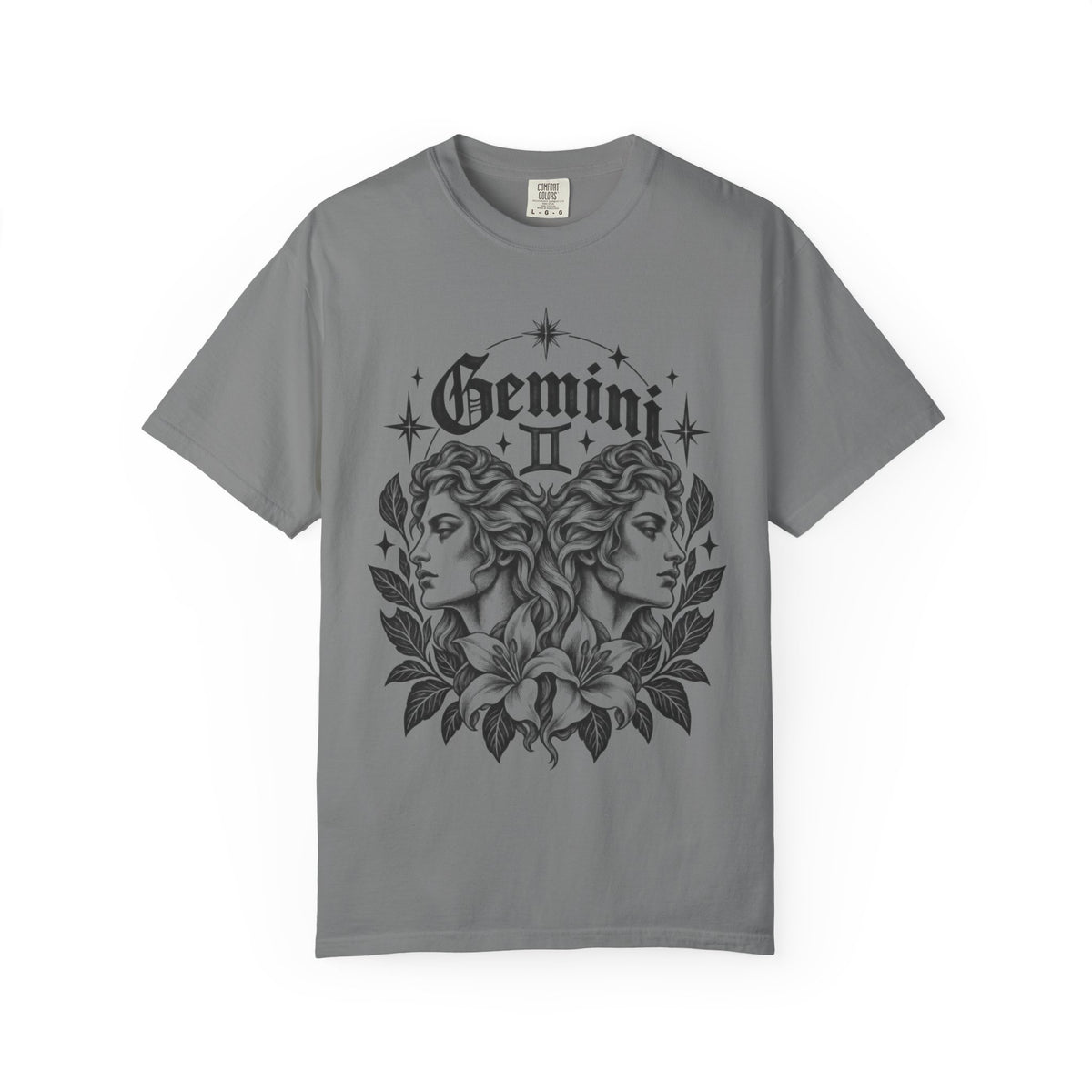 Gemini Twin Faces Zodiac Tee — Astrology Graphic T-Shirt