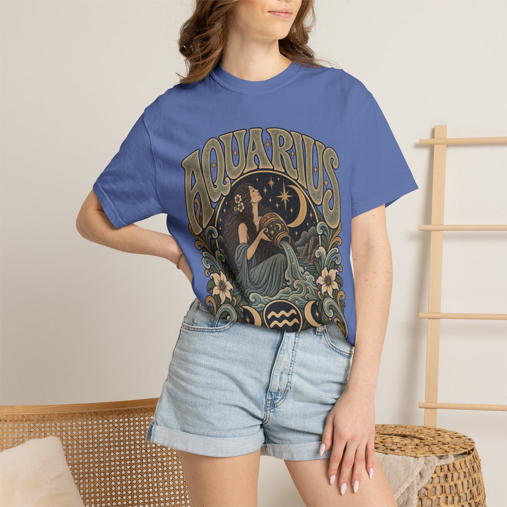 Aquarius Zodiac T-Shirt — Vintage Astrological Sign Tee