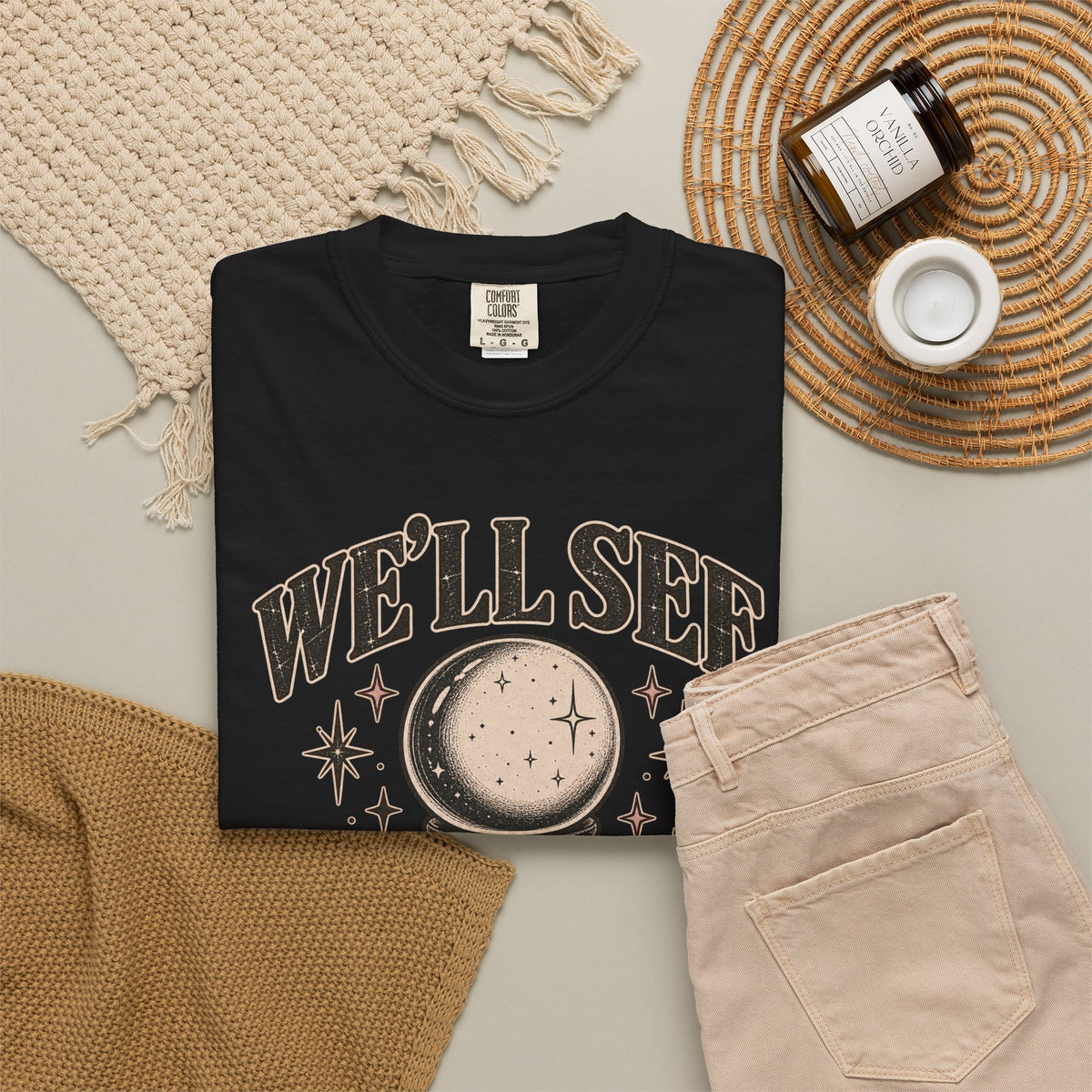 We'll See Crystal Ball Tee — Vintage Mystic Graphic T-Shirt