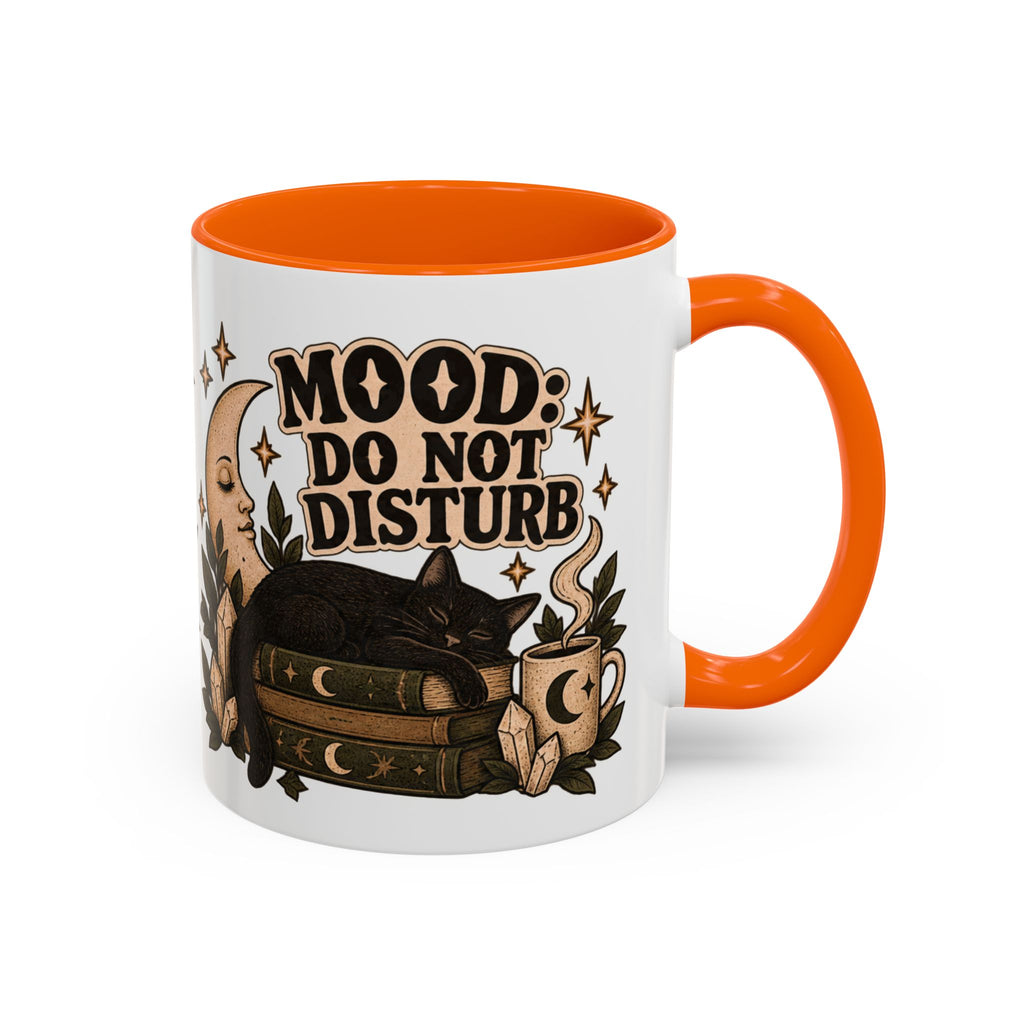 Mood: Do Not Disturb Mug — Sleepy Cat & Moon Ceramic Coffee Mug