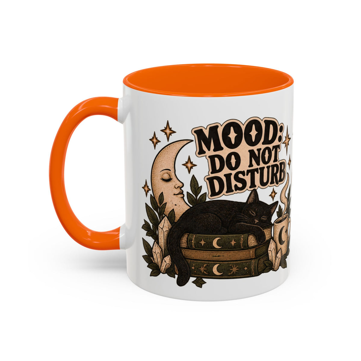 Mood: Do Not Disturb Mug — Sleepy Cat & Moon Ceramic Coffee Mug