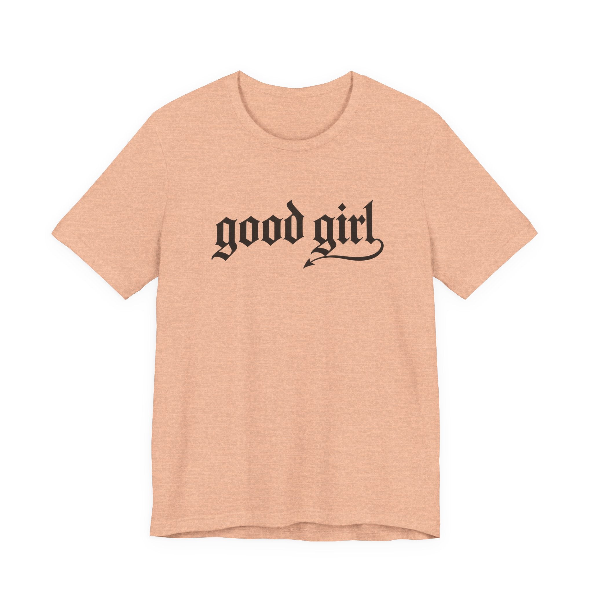 Good Girl Graphic Tee — Vintage Script White T-Shirt