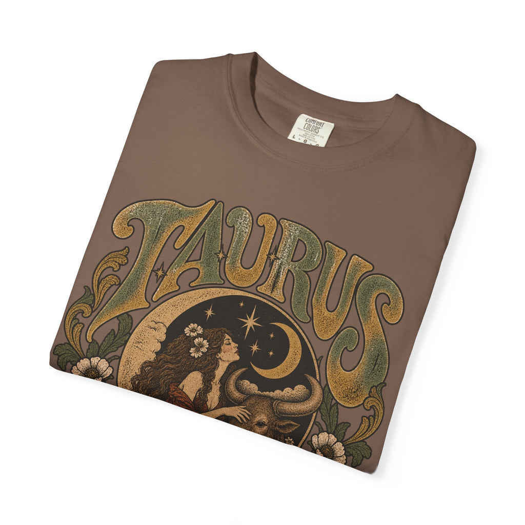Taurus Zodiac T‑Shirt — Vintage Astrological Bull Graphic