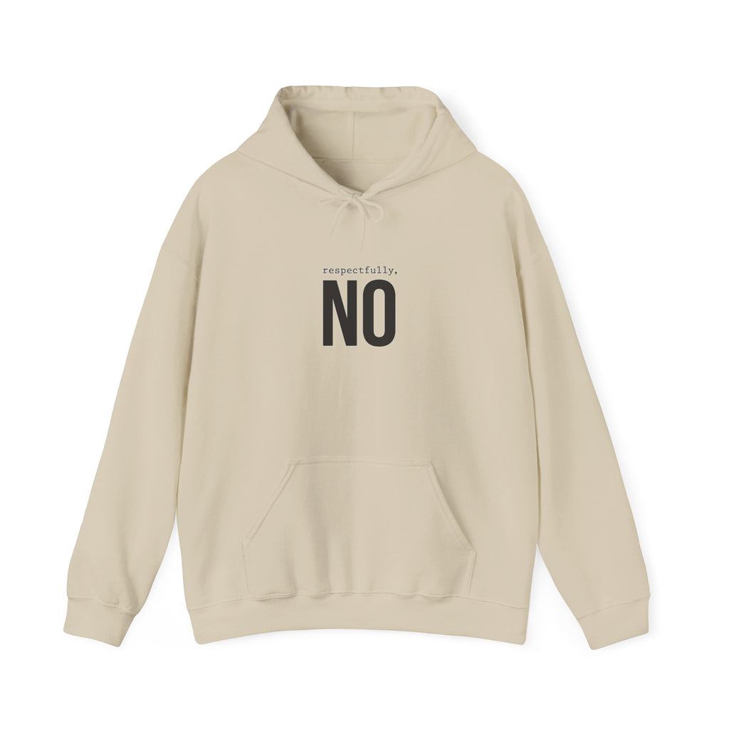 NO Minimal Grumpy Humor Hoodie | Deadpan Text, Introvert Humor