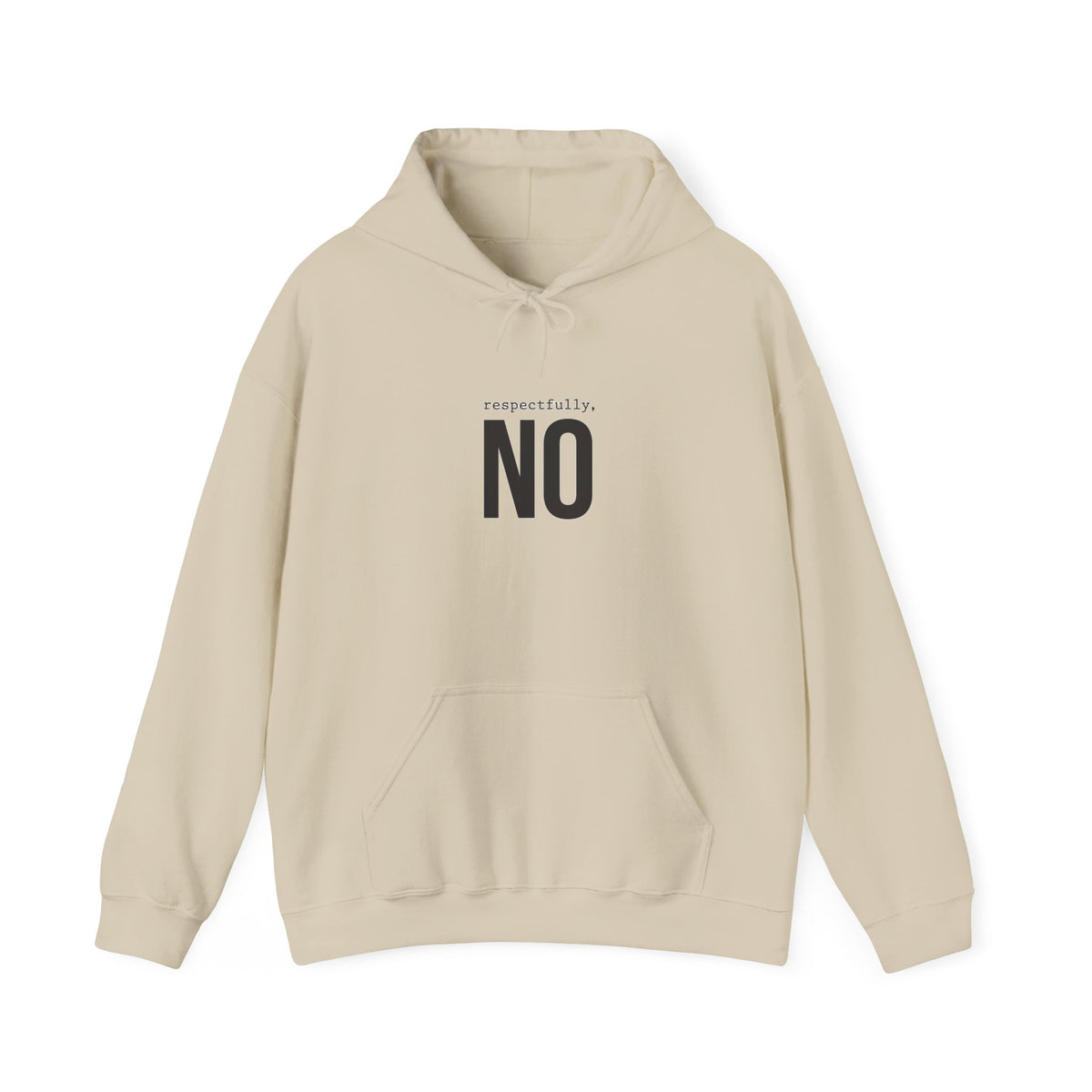NO Minimal Grumpy Humor Hoodie | Deadpan Text, Introvert Humor