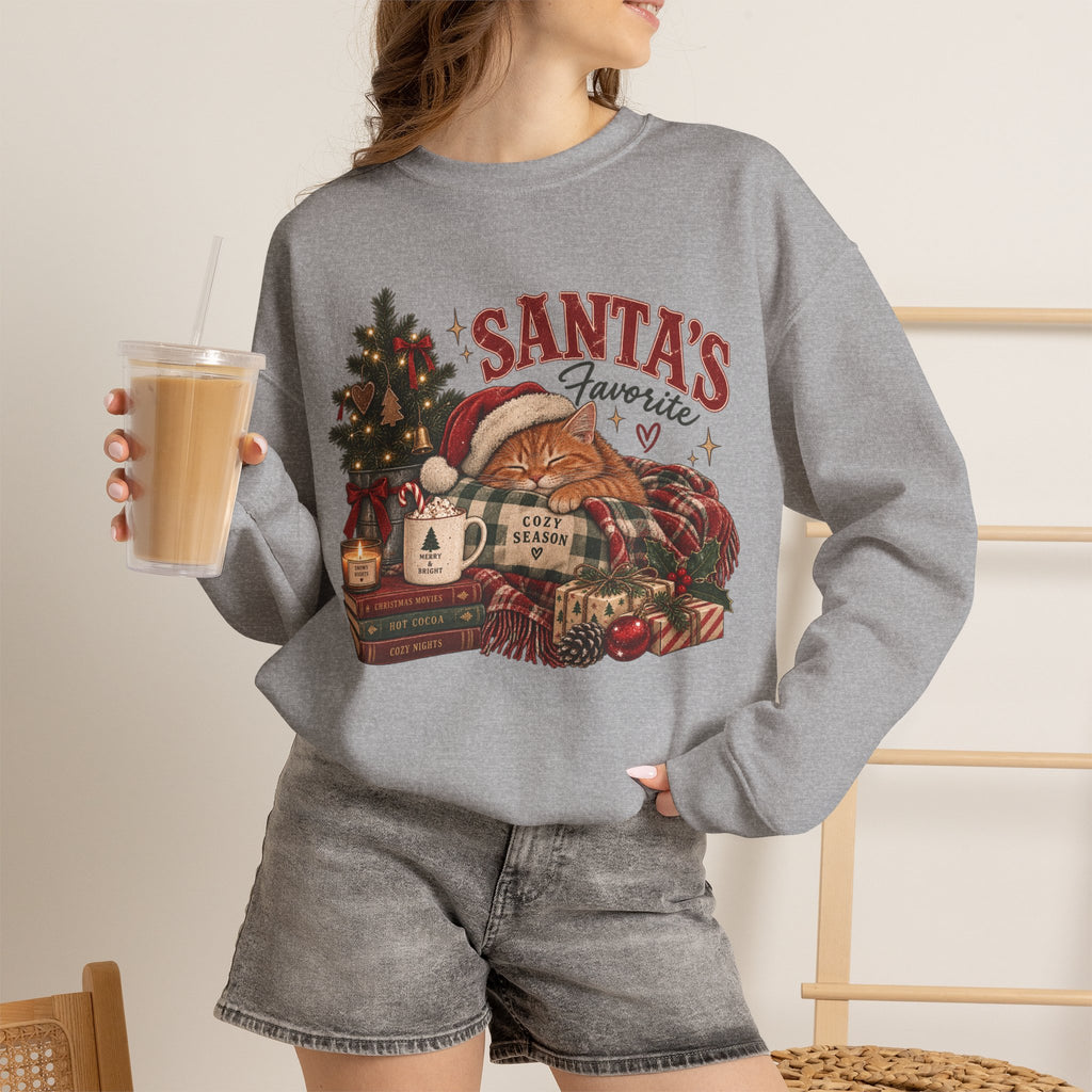 Christmas Sweatshirt — "Santa's Favorite" Cozy Holiday Crewneck