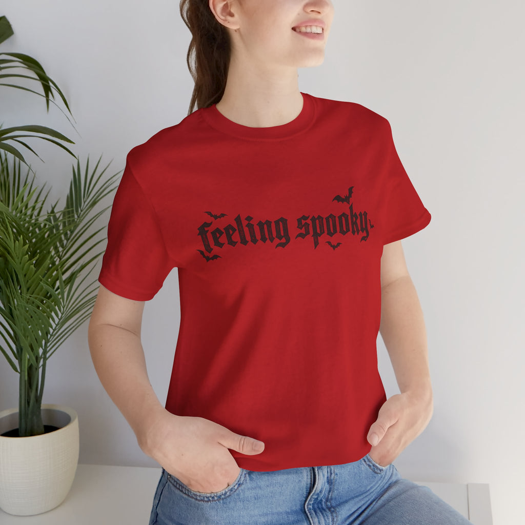 Feeling Spooky T-Shirt — Gothic Halloween Tee with Bats