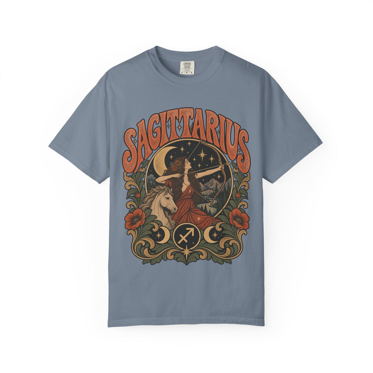 Sagittarius Zodiac T-Shirt — Retro Astrology Archer Design