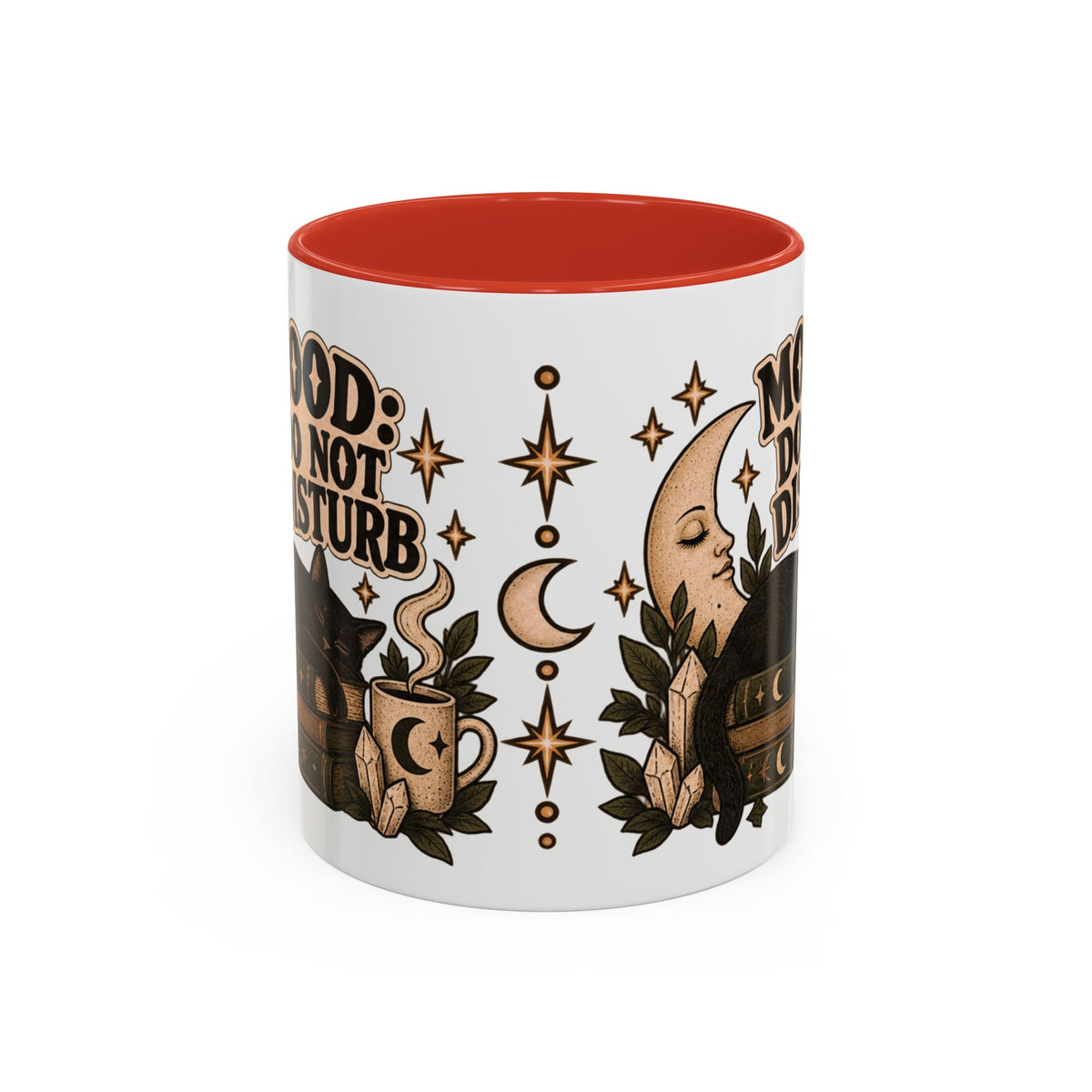 Mood: Do Not Disturb Mug — Sleepy Cat & Moon Ceramic Coffee Mug
