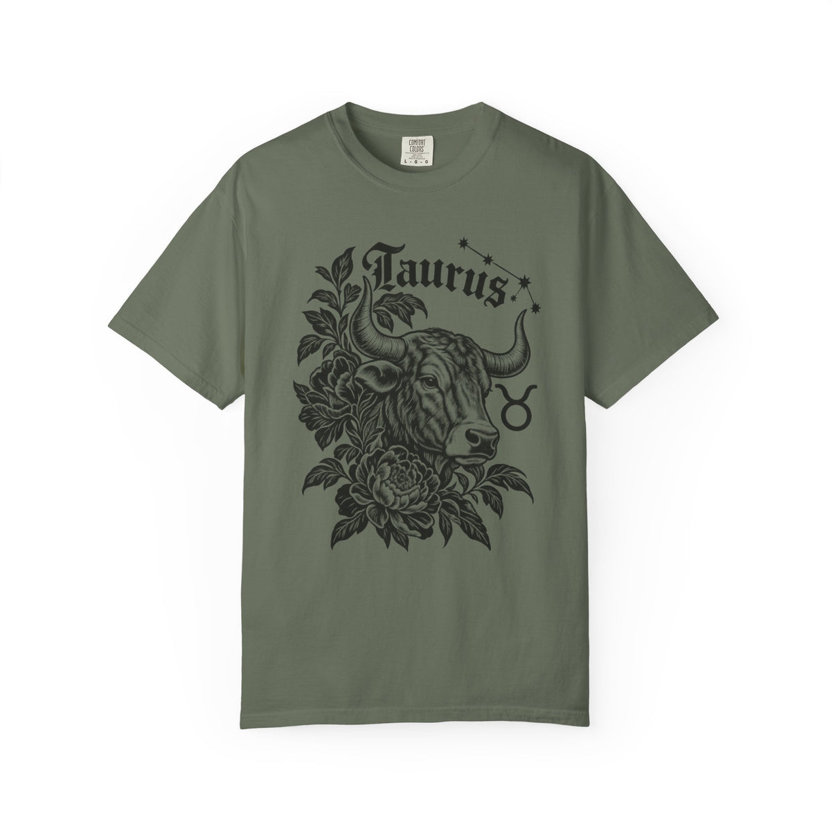 Taurus Floral Bull Zodiac Tee — Astrology Graphic T-Shirt