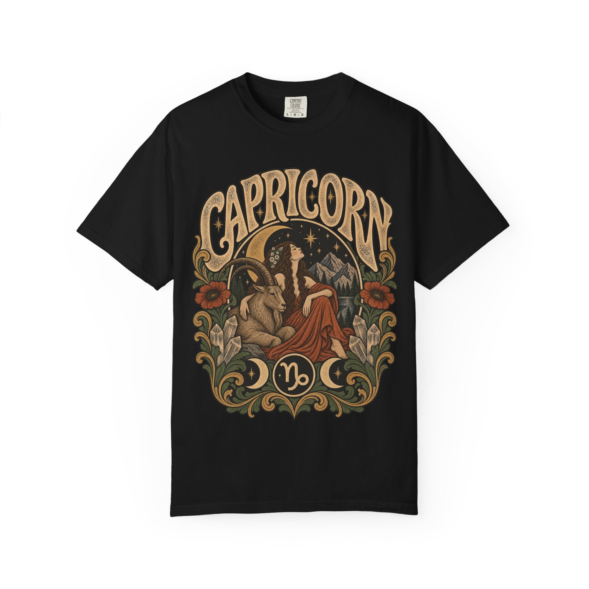 Capricorn Zodiac Tee — Vintage Astrological Graphic T-Shirt