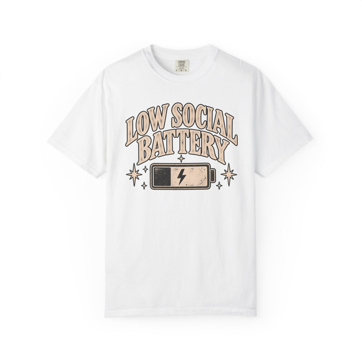 Low Social Battery Tee — Funny Introvert Graphic T-Shirt