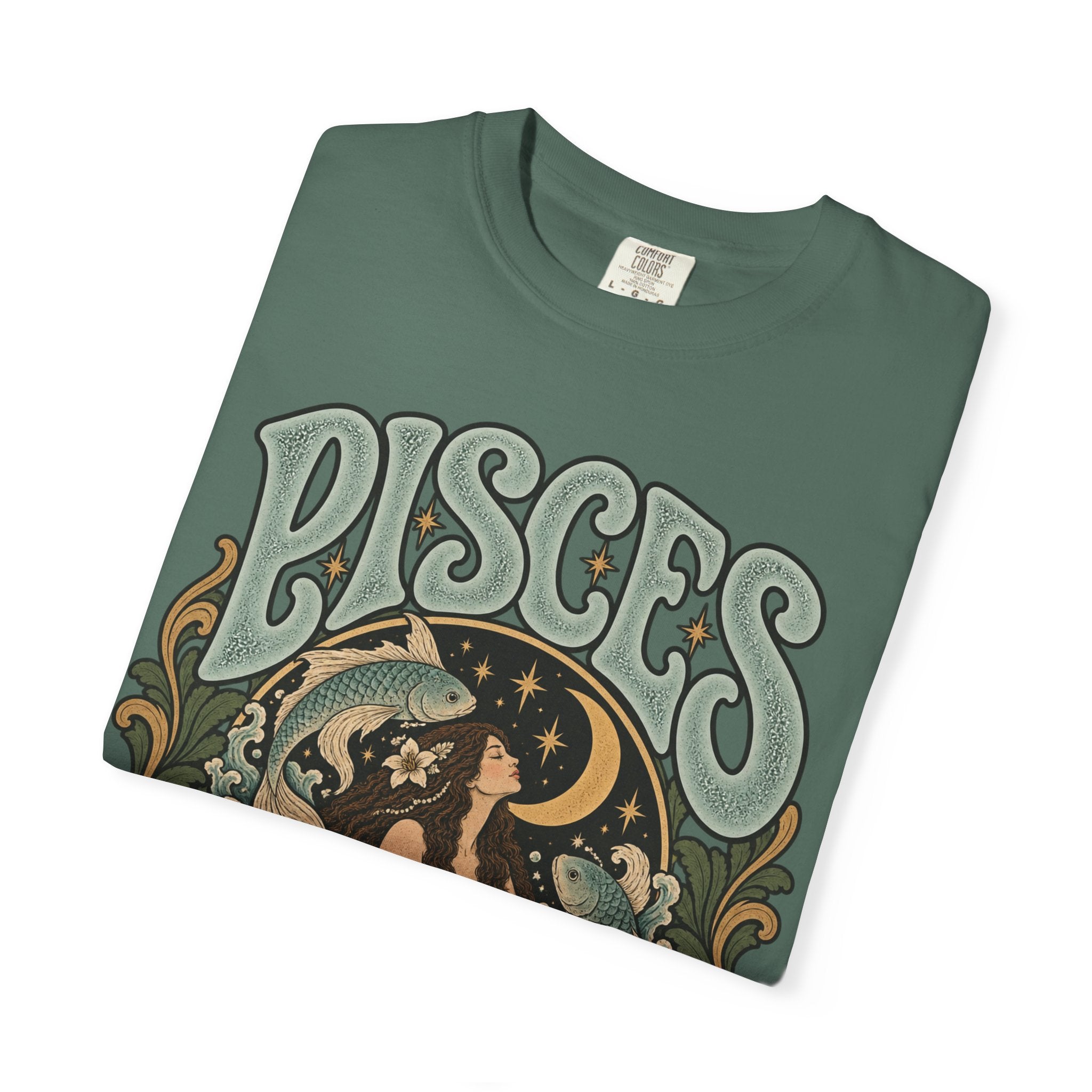 Pisces Zodiac T-Shirt — Retro Astrological Artwork