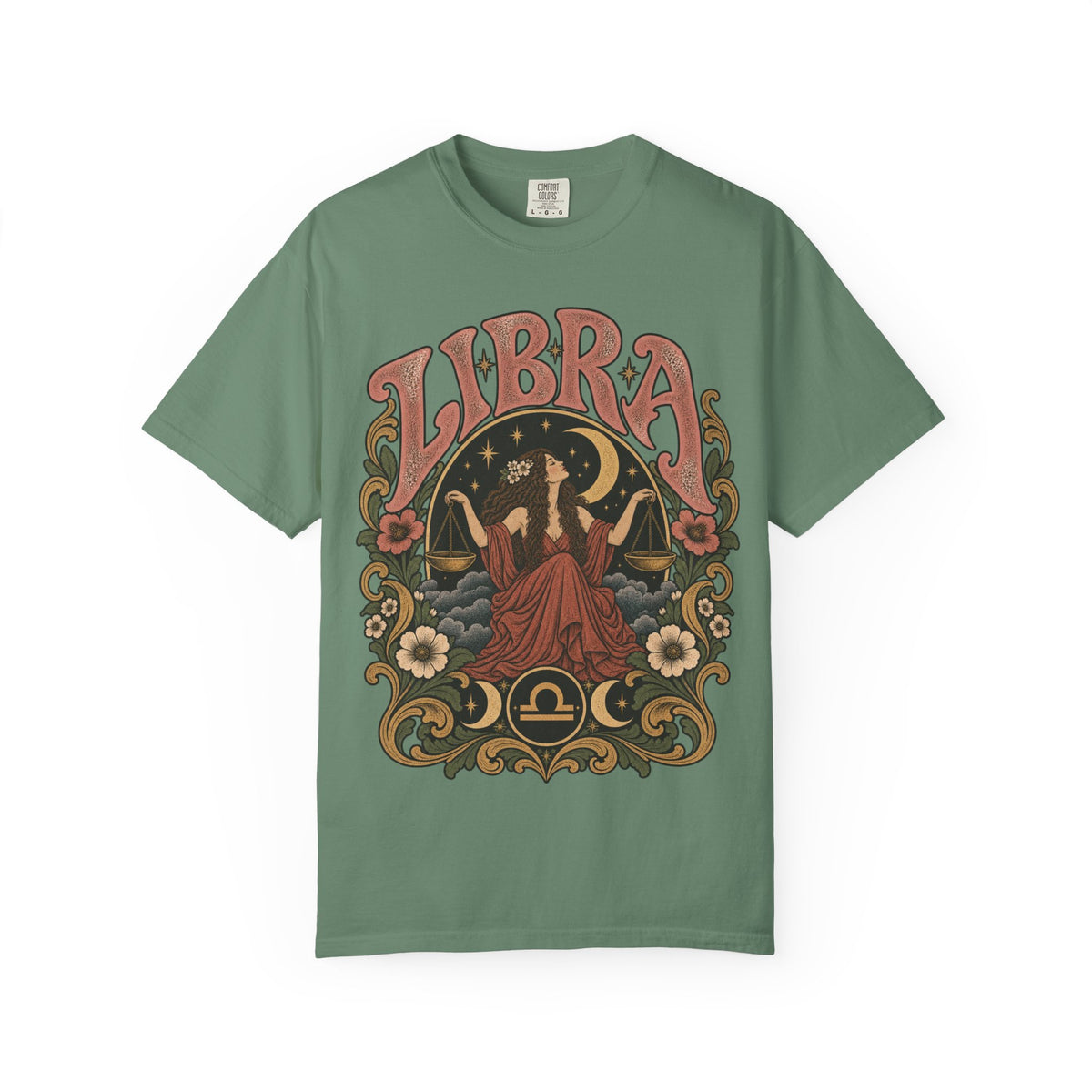Vintage Libra Zodiac Tee — Retro Celestial Astrology T-Shirt