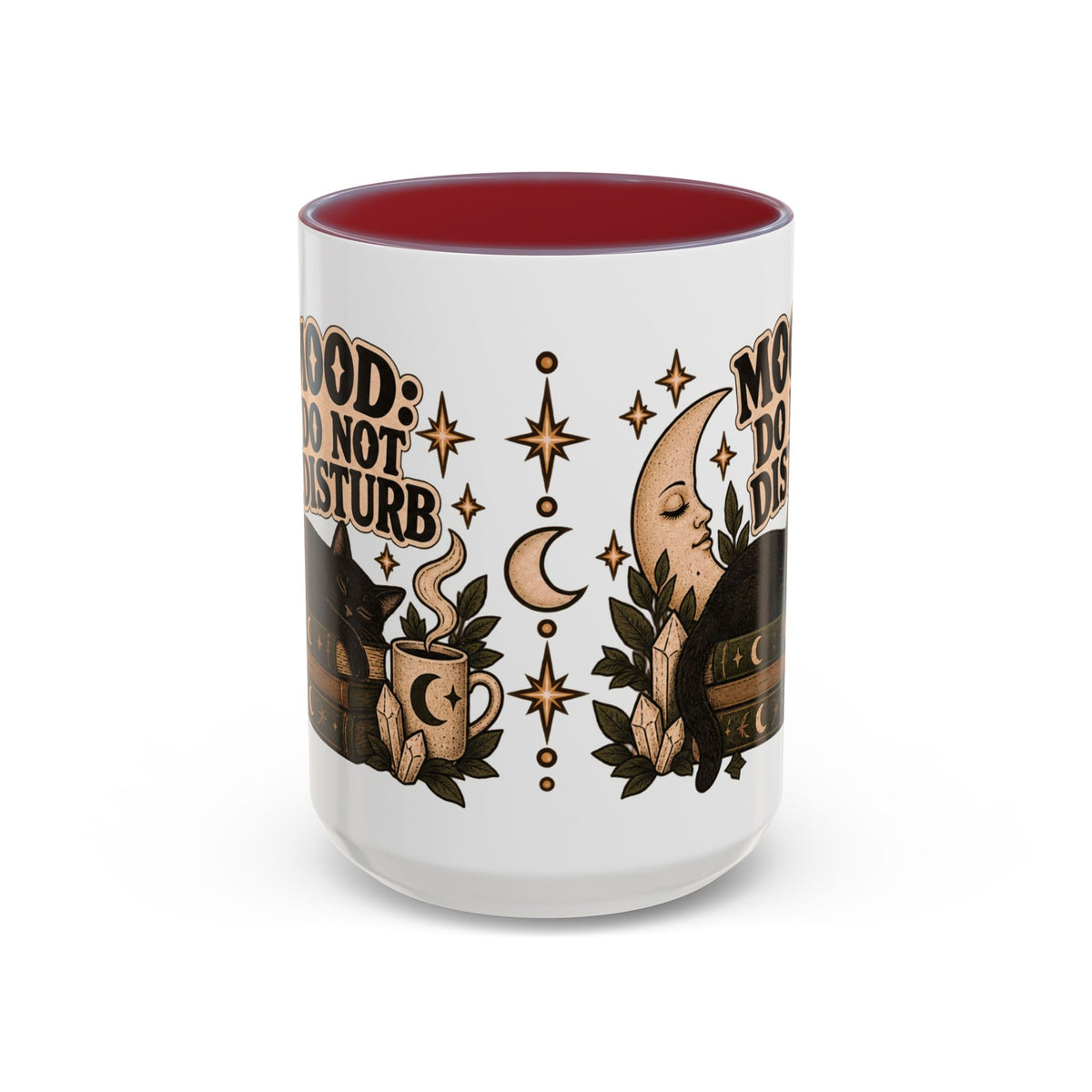 Mood: Do Not Disturb Mug — Sleepy Cat & Moon Ceramic Coffee Mug